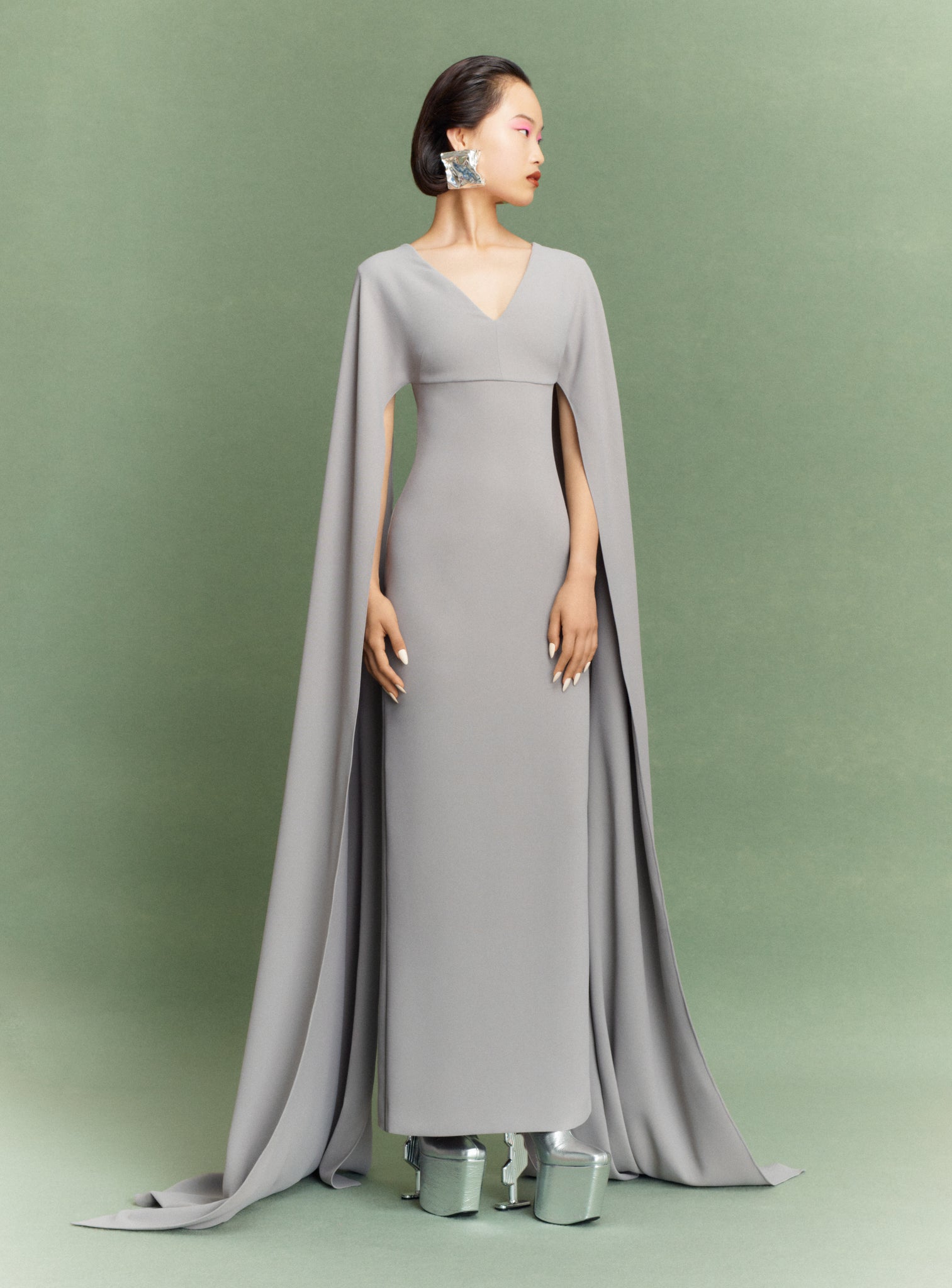 pewter grey dress The Vera Maxi Dress in Pewter