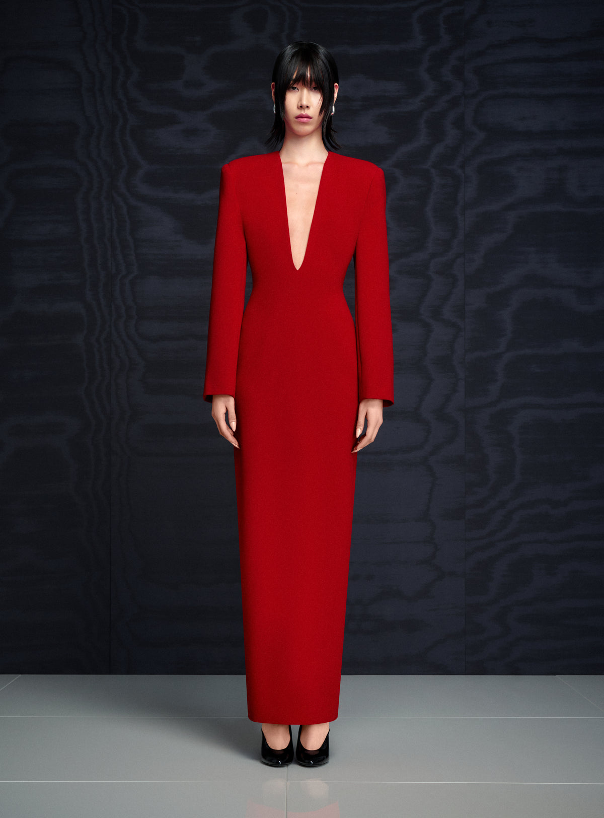 The Deacon Maxi Dress in Crimson Red