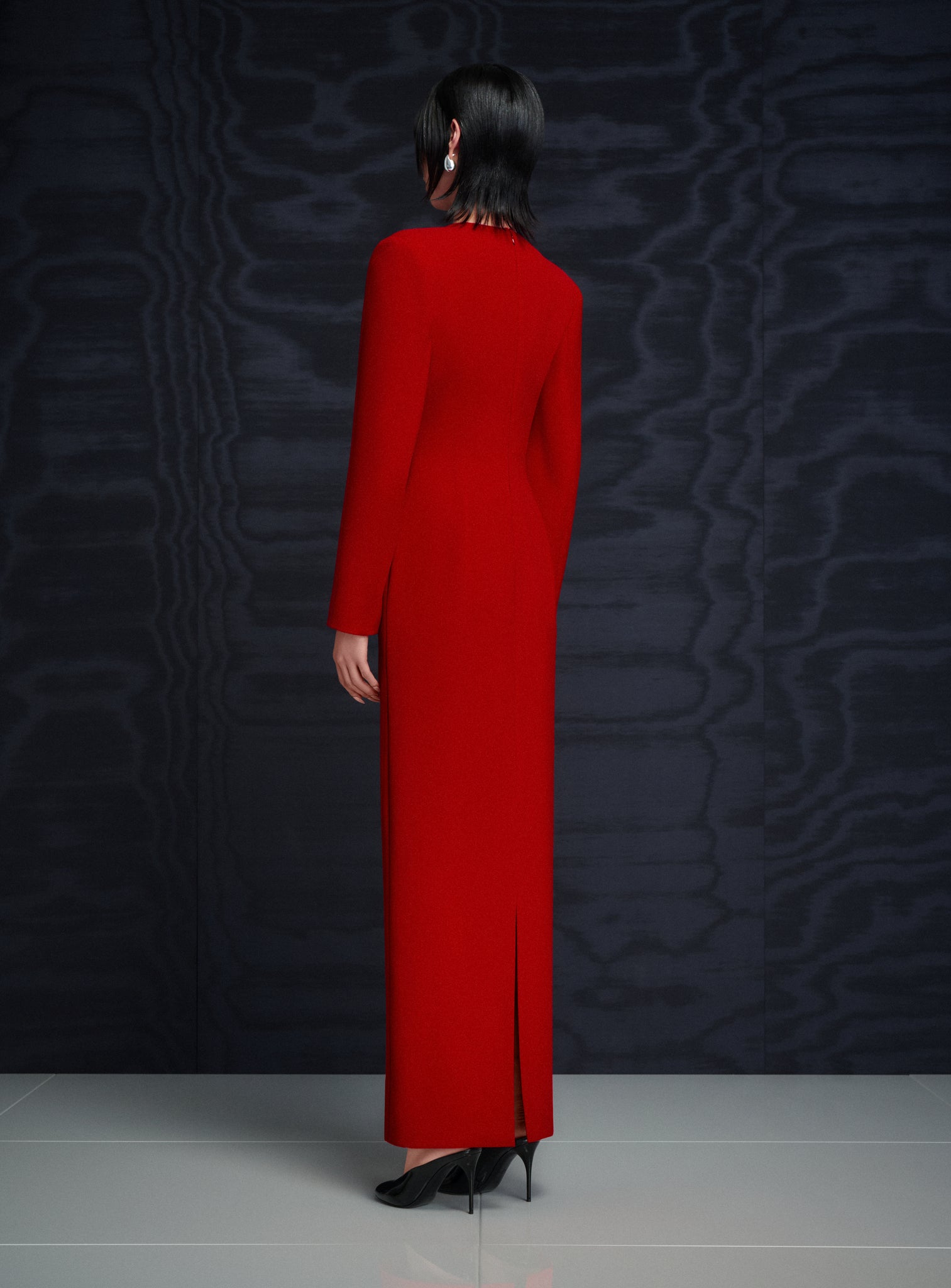 The Deacon Maxi Dress in Crimson Red