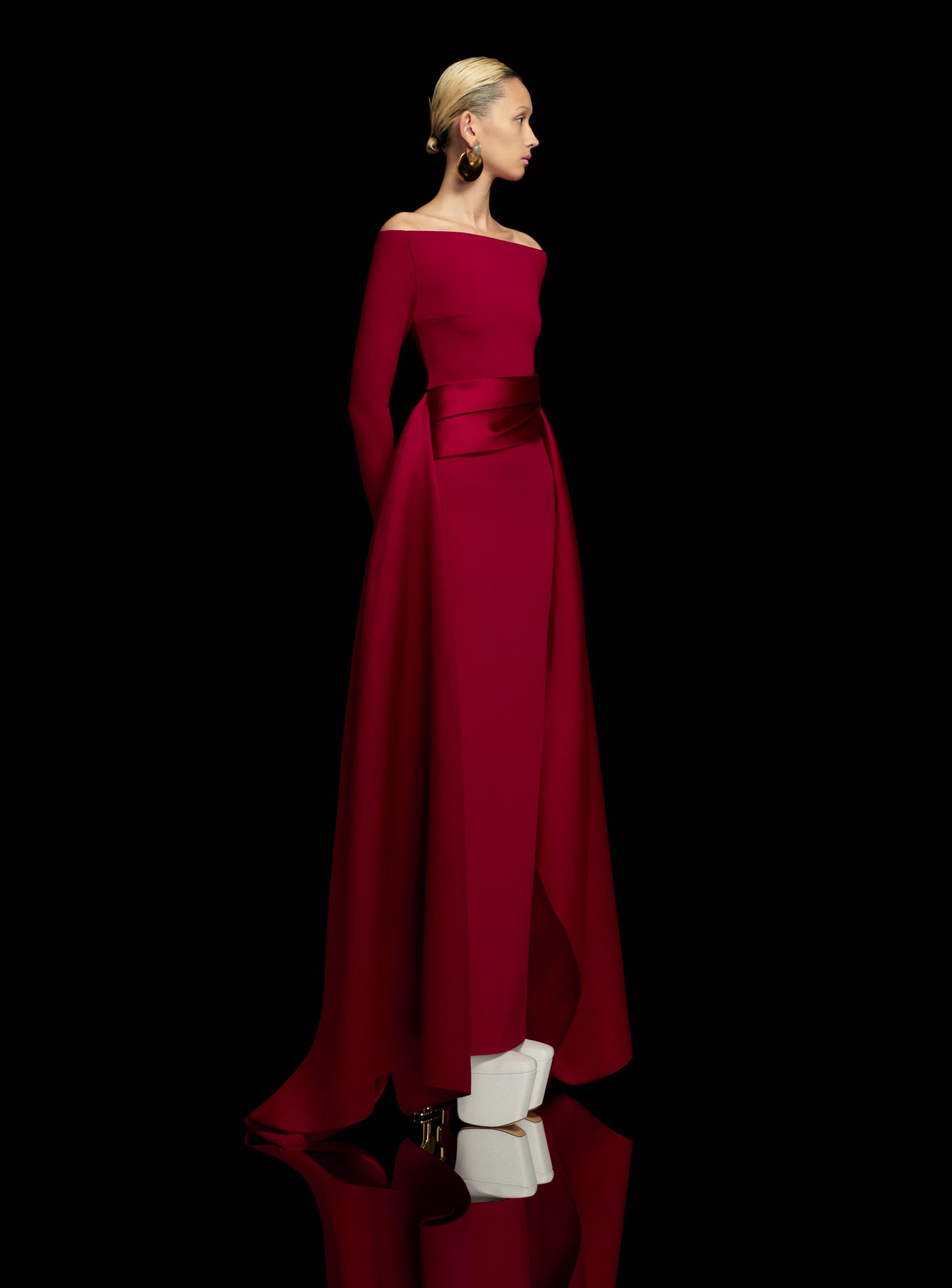 The Irma Maxi Dress In Ruby Solace London The irma maxi dress in ruby solace london