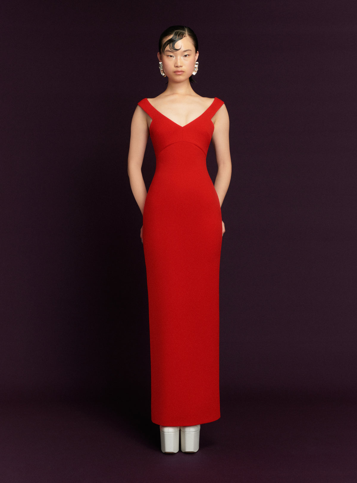 The Nalani Maxi Dress in Red