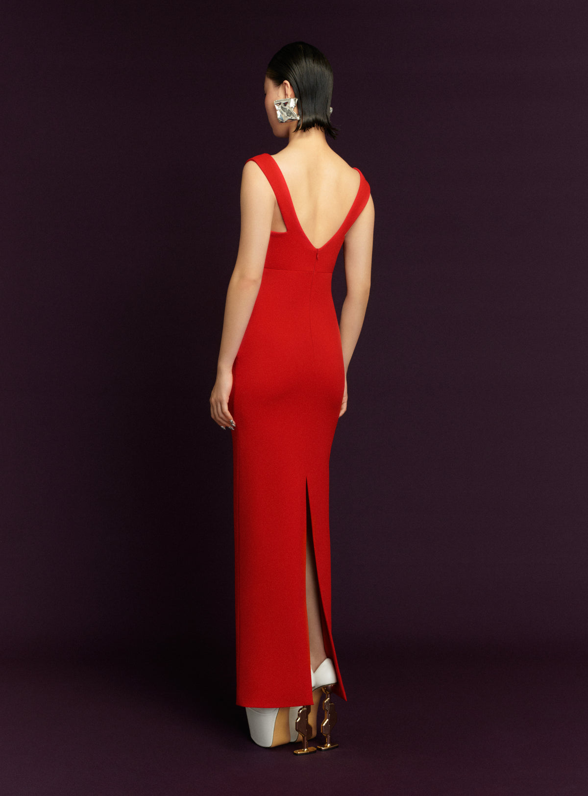 The Nalani Maxi Dress in Red