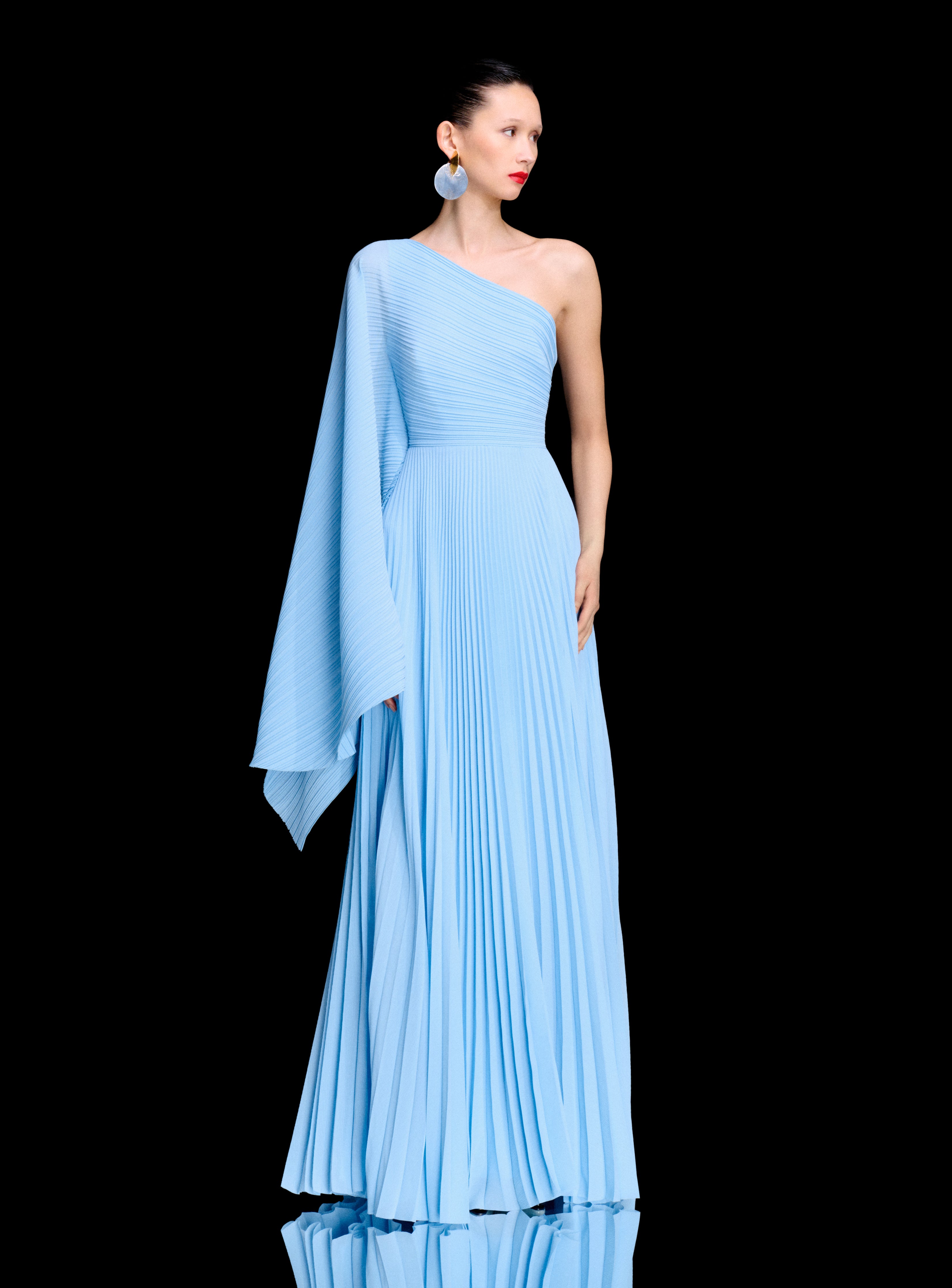 The Maci Maxi Dress in Soft Blue – Solace London