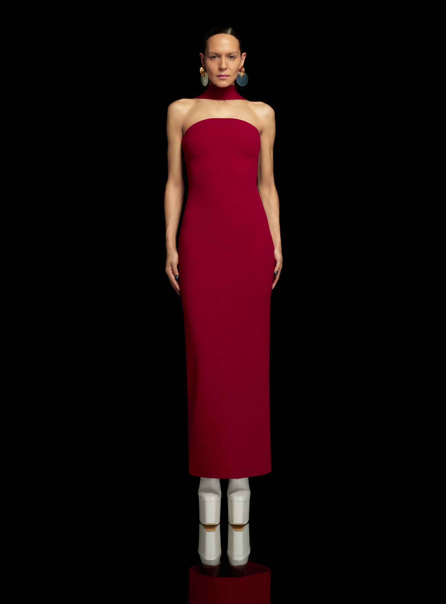 The Amari Maxi Dress in Ruby The Amari Maxi Dress in Ruby