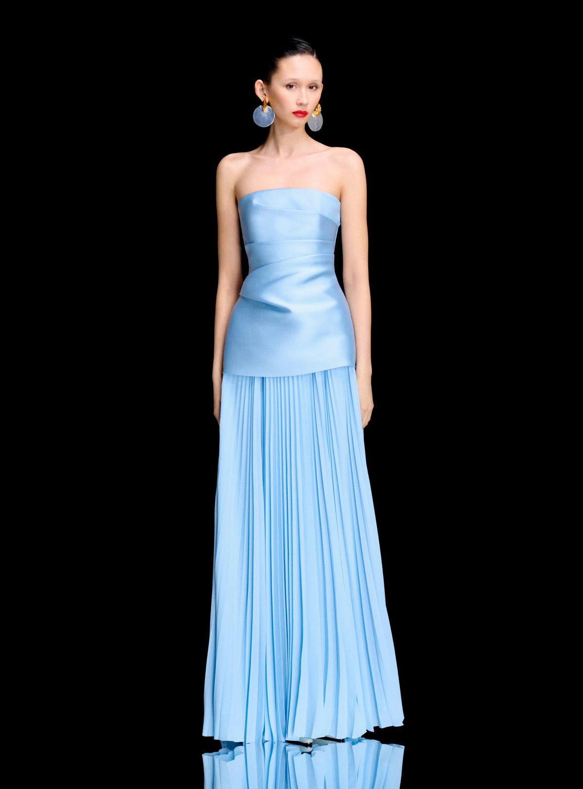 The Claudette Maxi Dress in Soft Blue