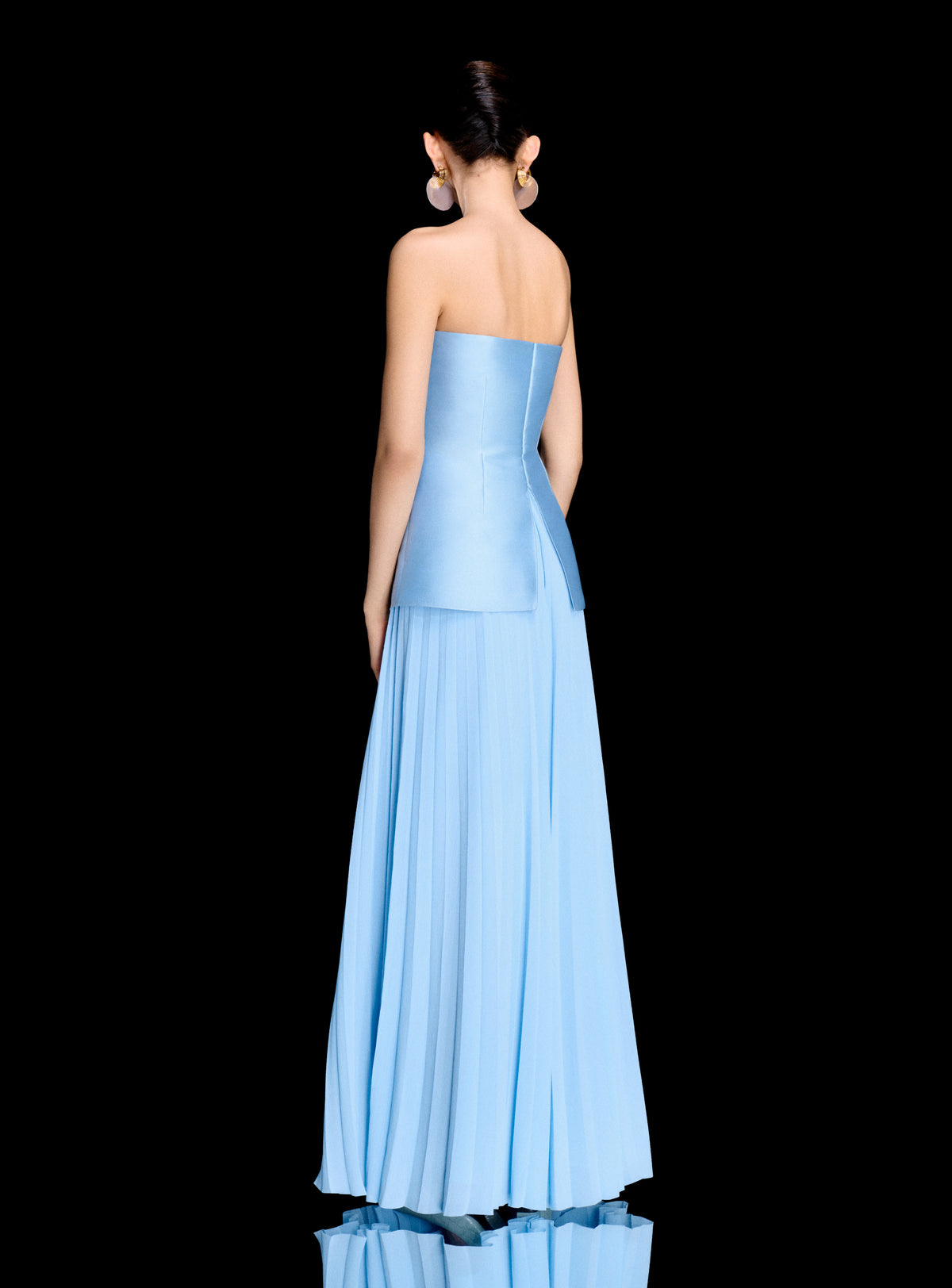 The Claudette Maxi Dress in Soft Blue