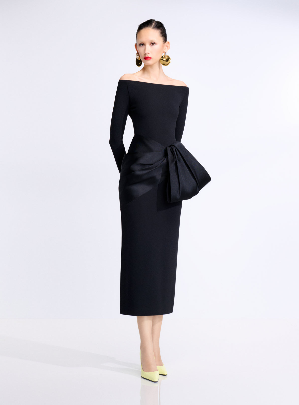 The Rhianne Midaxi Dress in Black