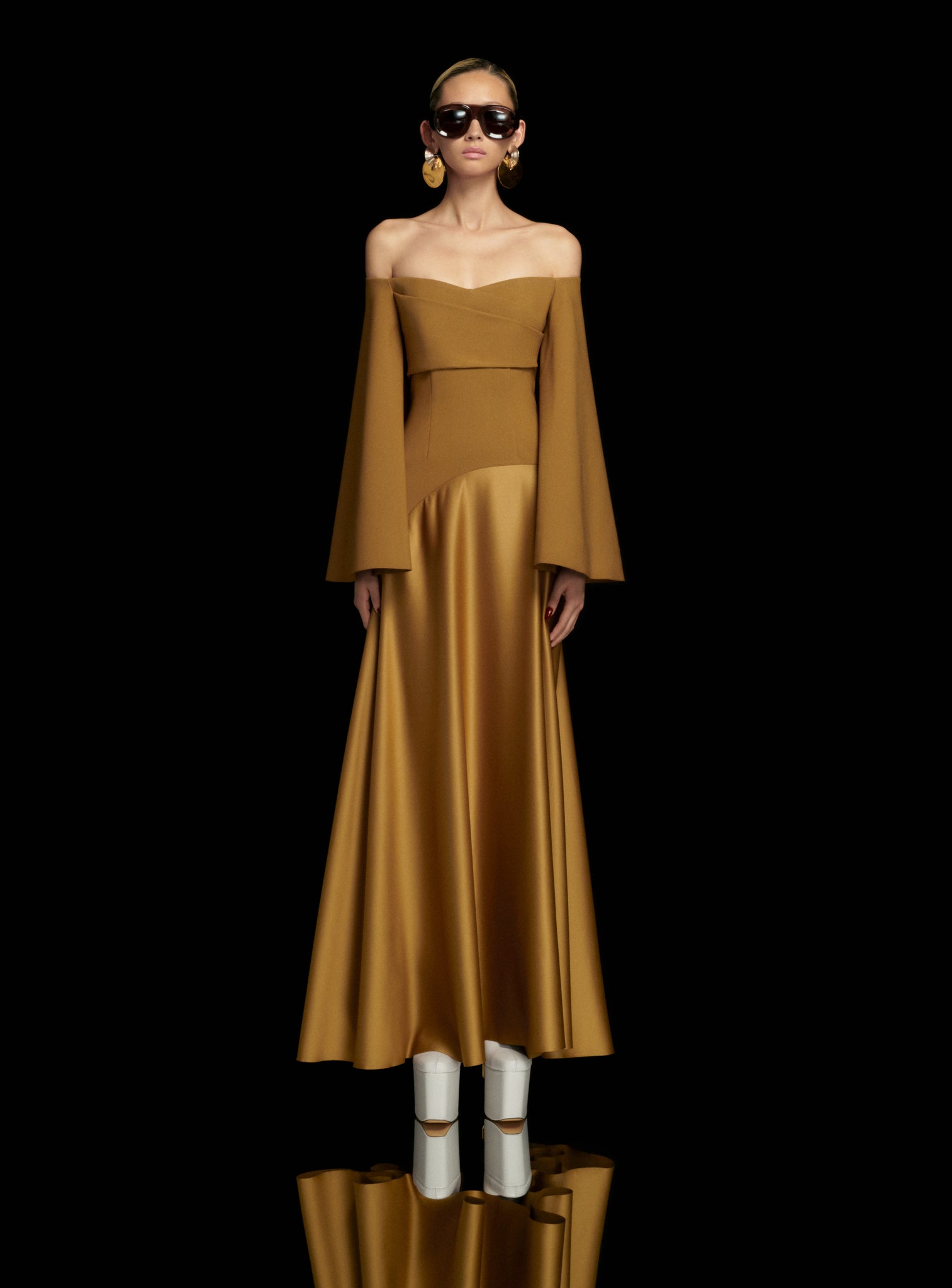 The Rina Maxi Dress in Gold The Rina Maxi Dress in Gold