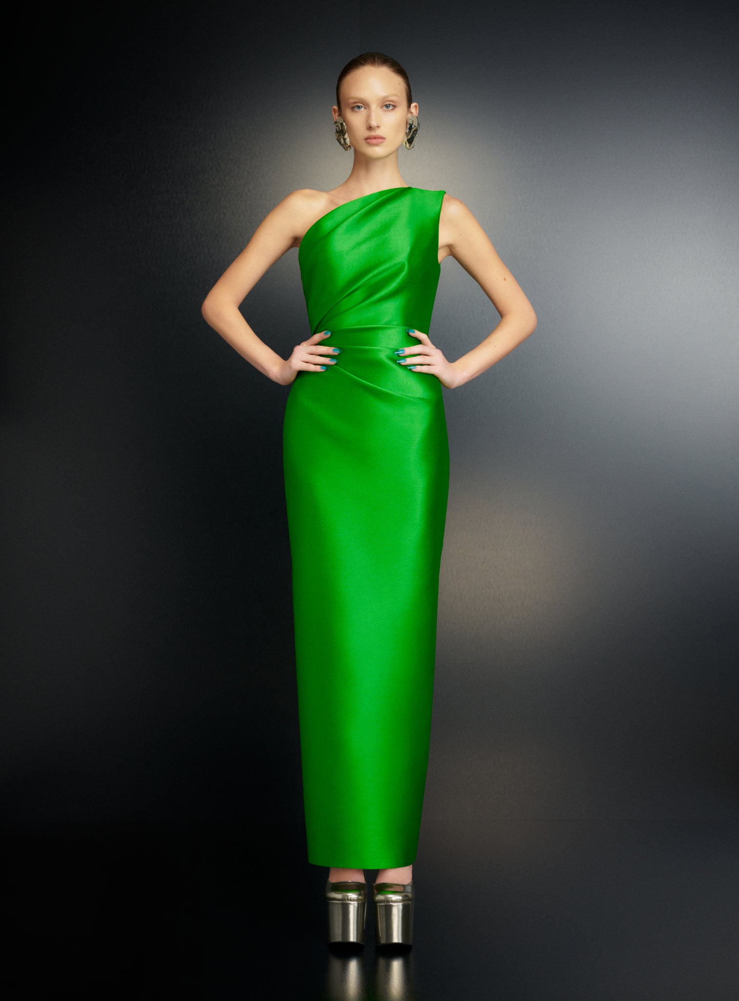 The Kira Maxi Dress in Bright Green
