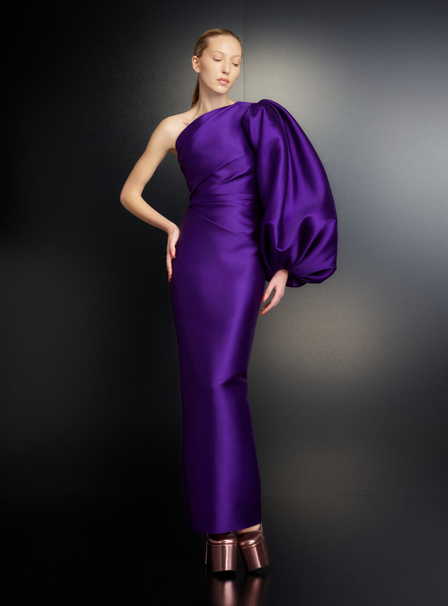 The Aurelia Maxi Dress in Amethyst