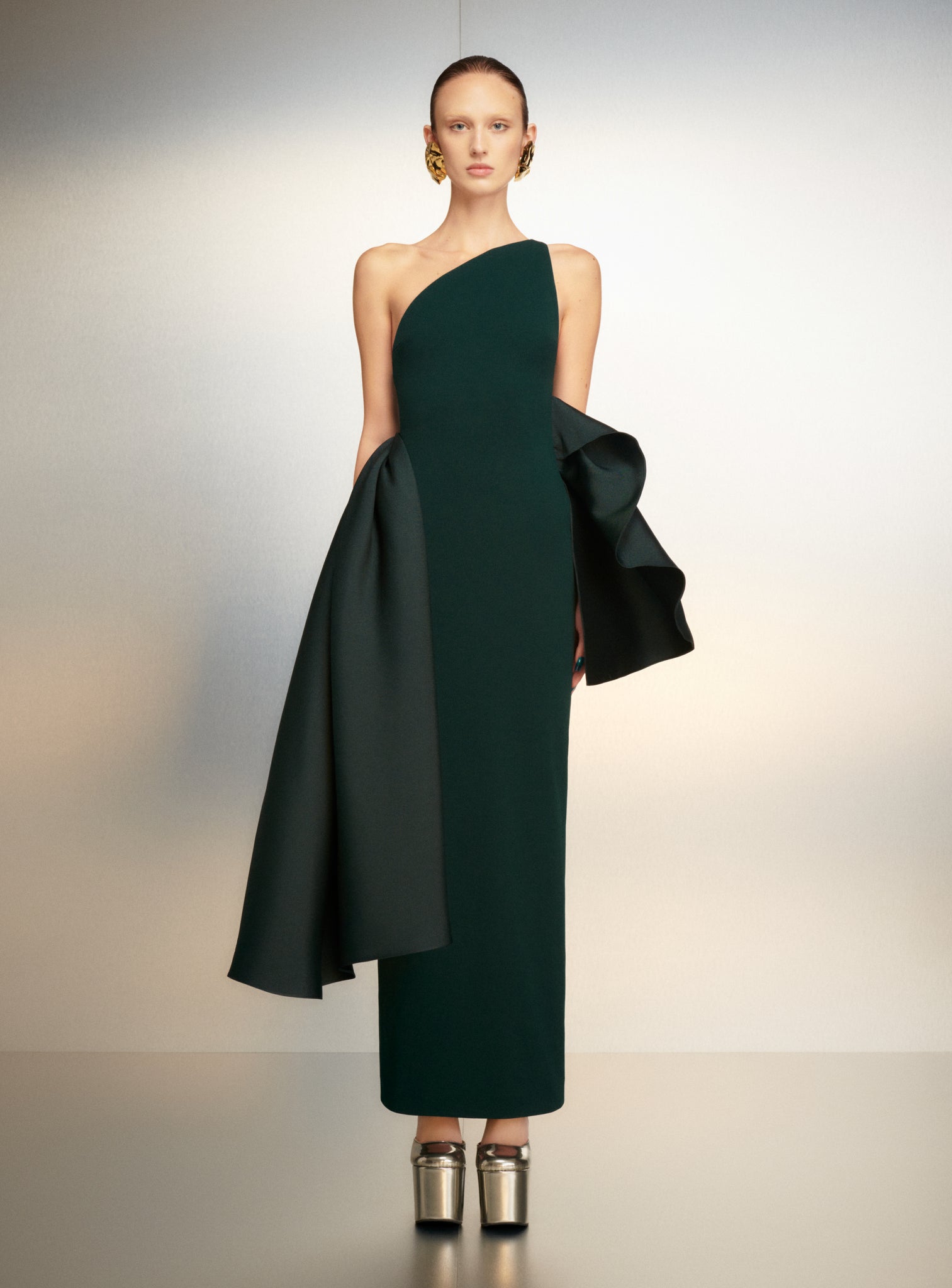 The Calla Maxi Dress in Emerald Green