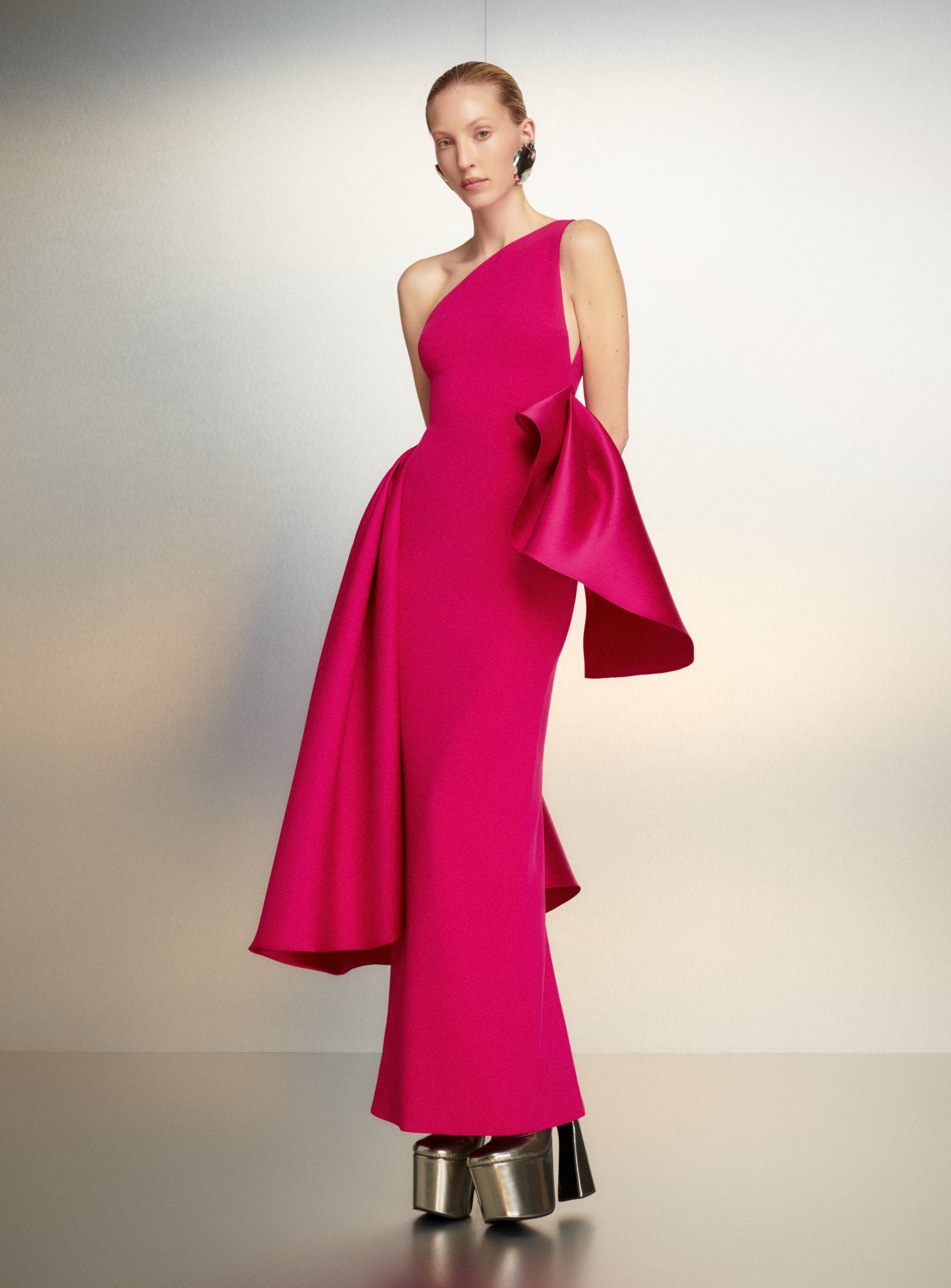 The Calla Maxi Dress in Cerise