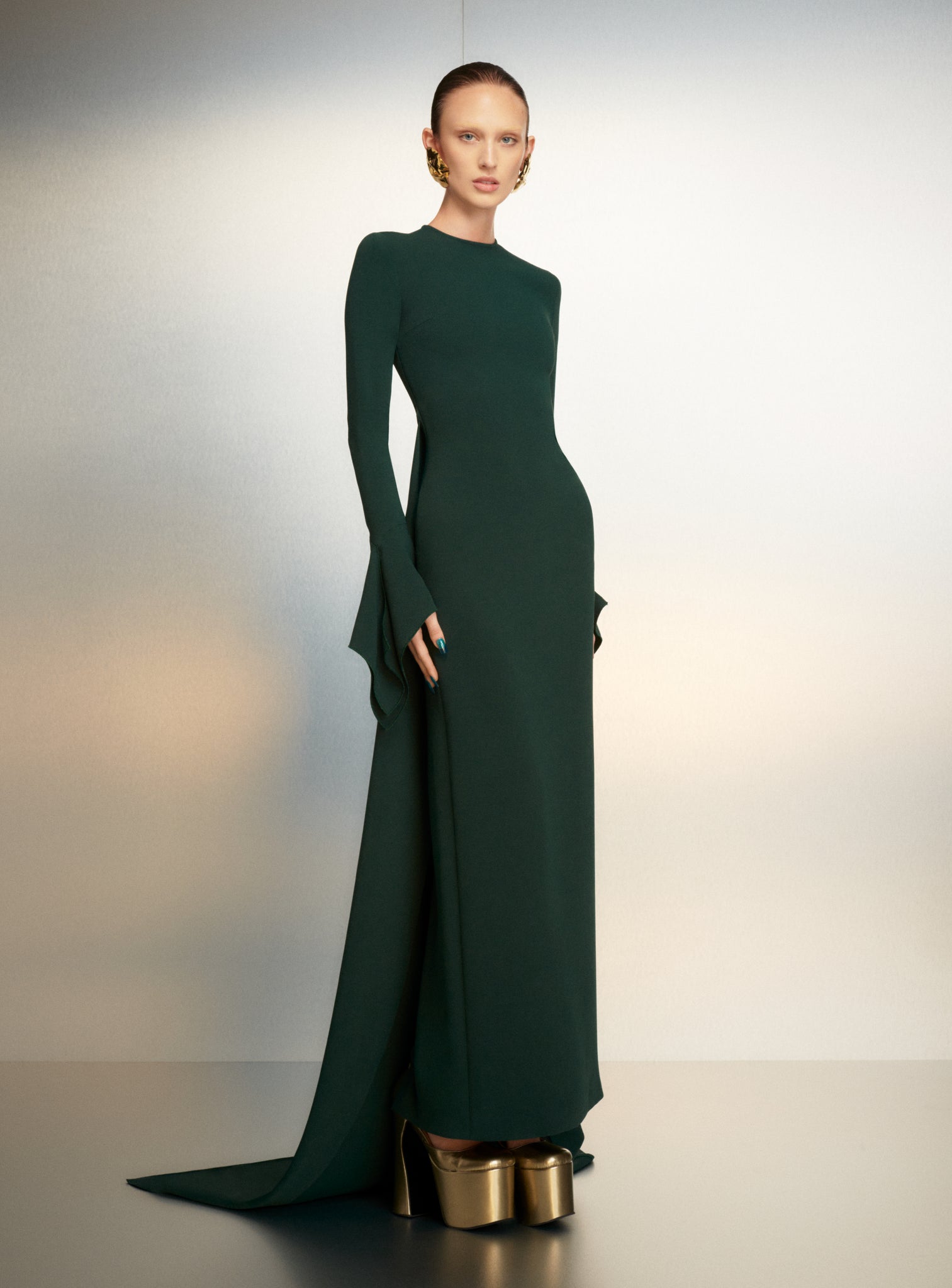 The Blake Maxi Dress in Emerald Green