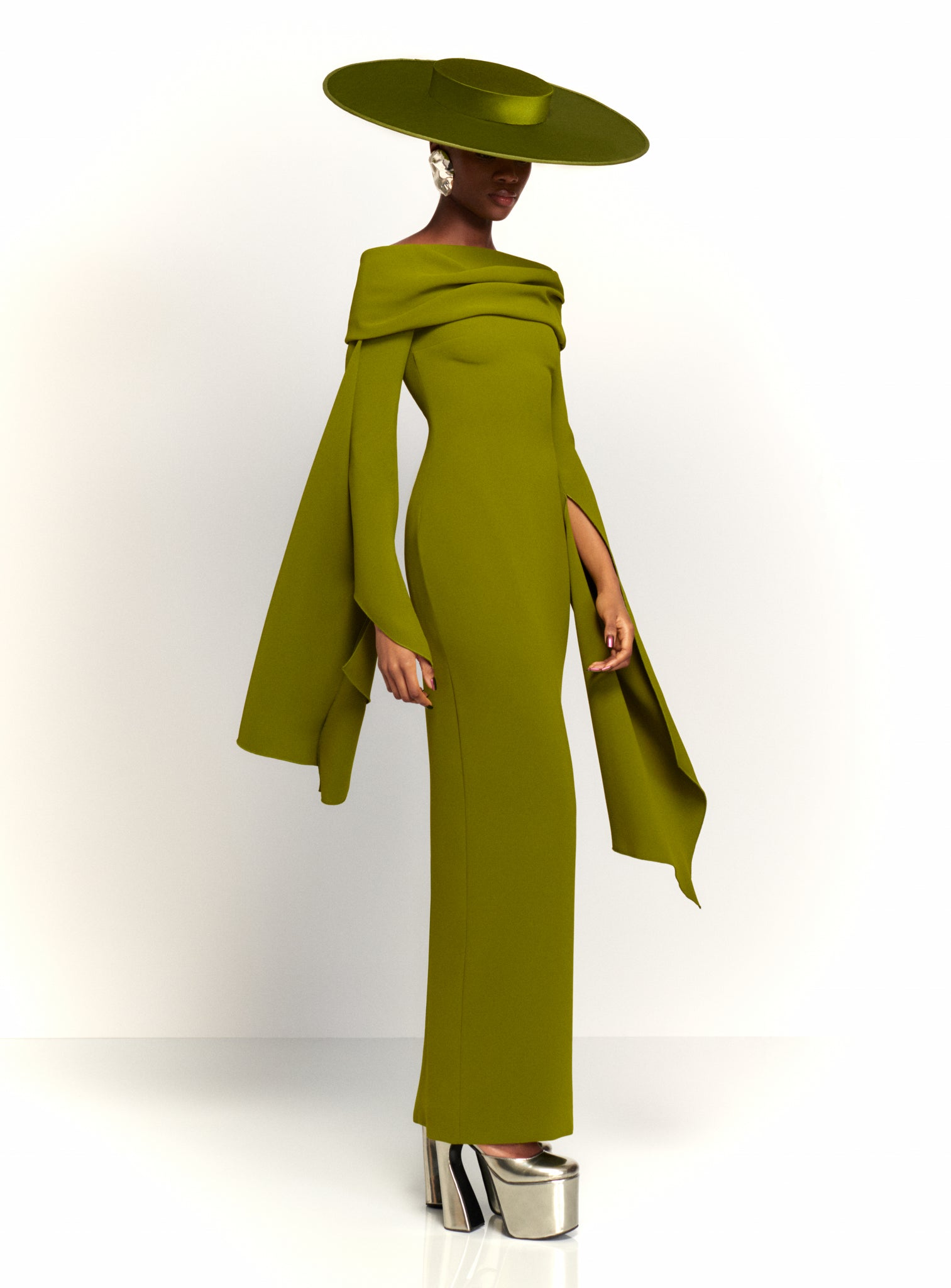 The Arden Maxi Dress in Sweet Pea Green