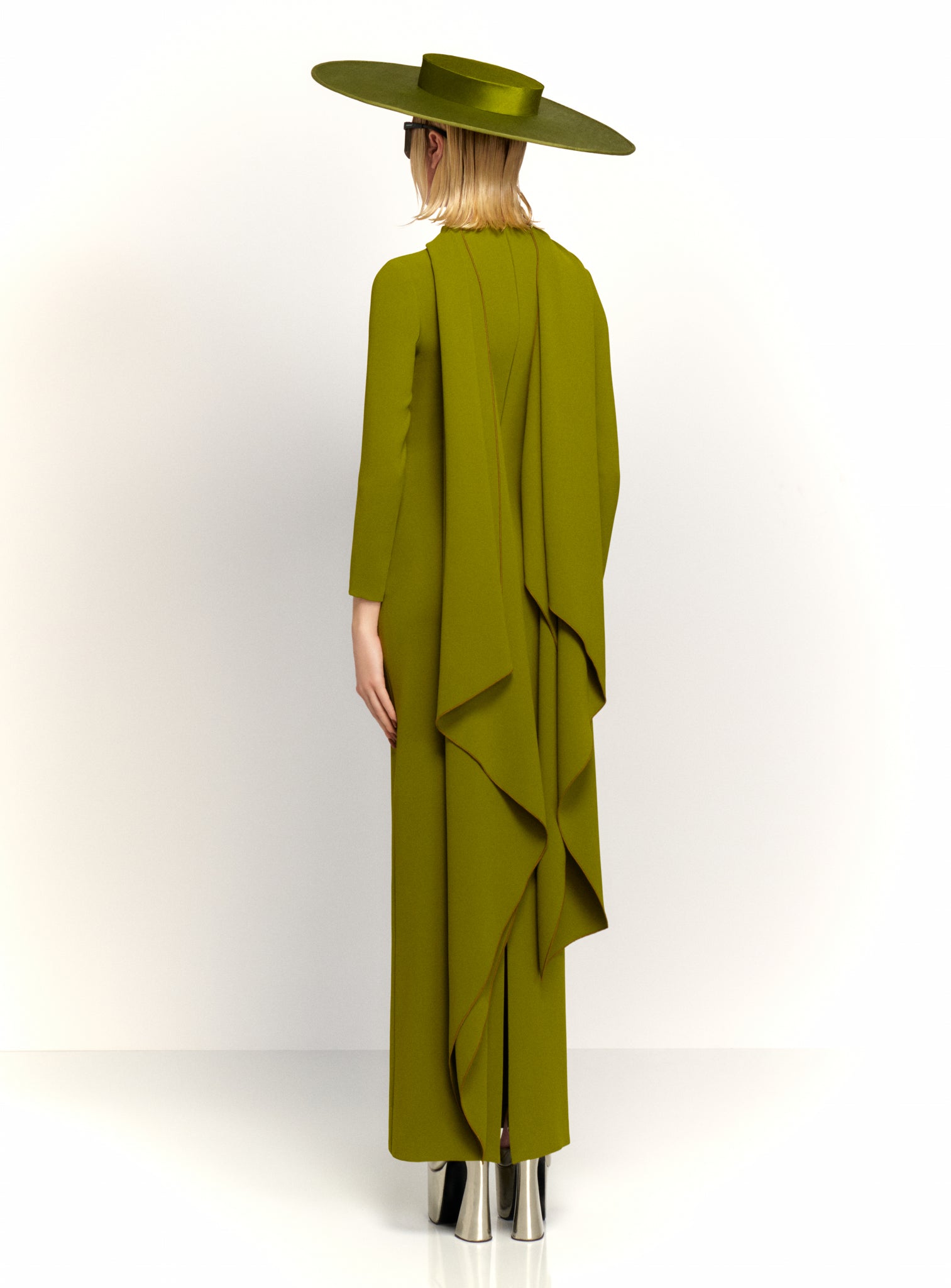 The Luisa Maxi Dress in Sweet Pea Green