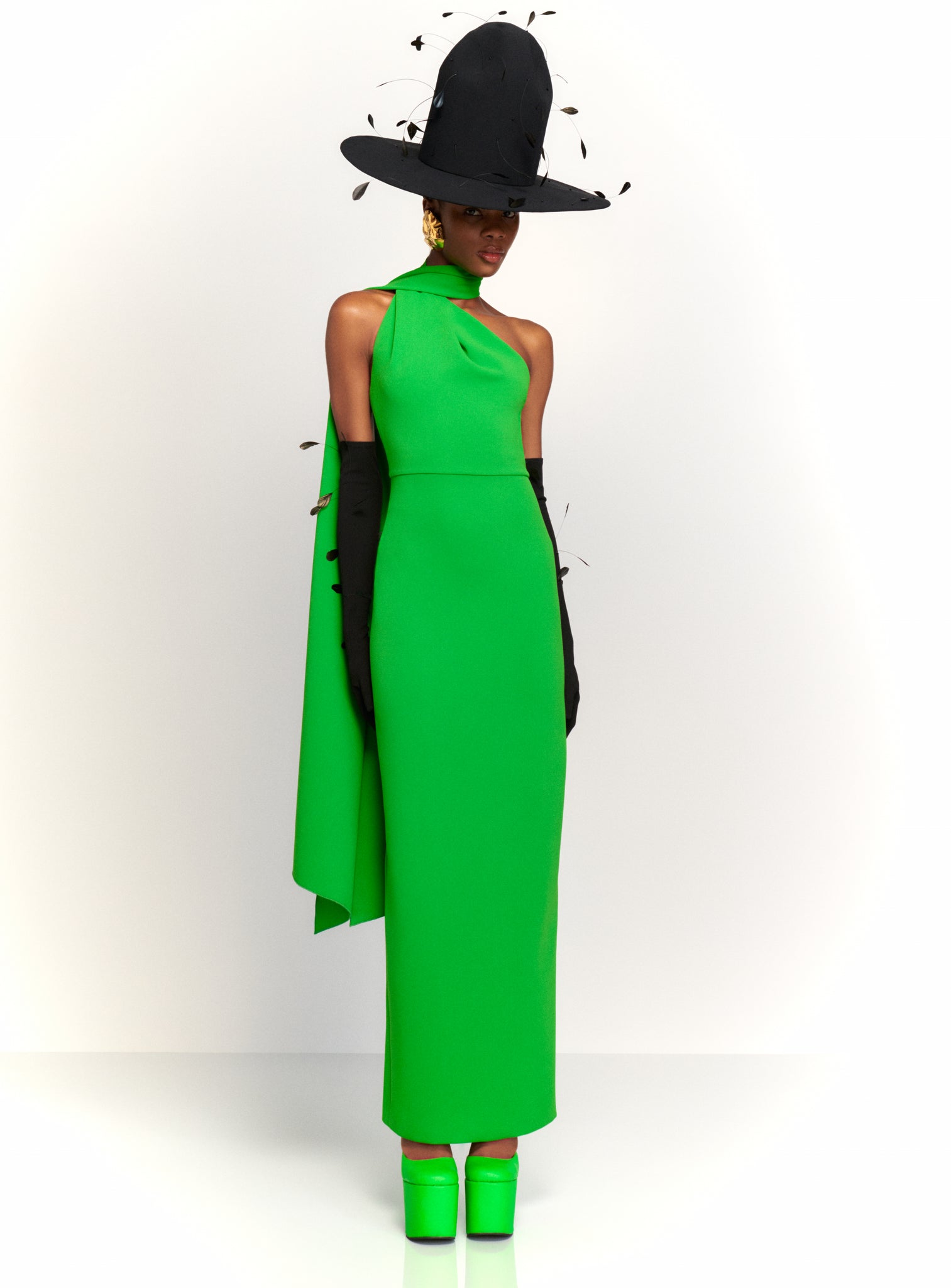 The Demi Maxi Dress in Bright Green