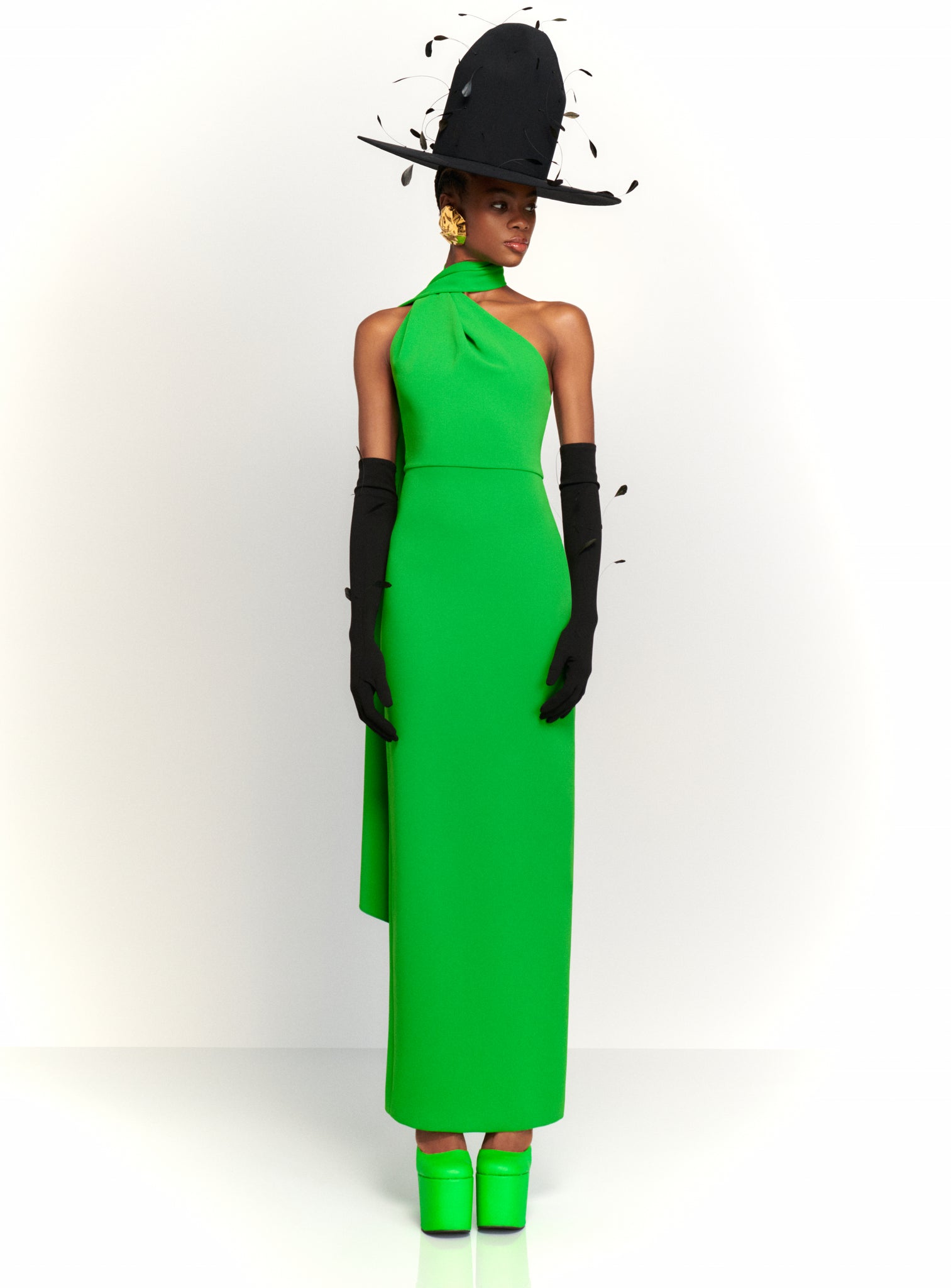 The Demi Maxi Dress in Bright Green
