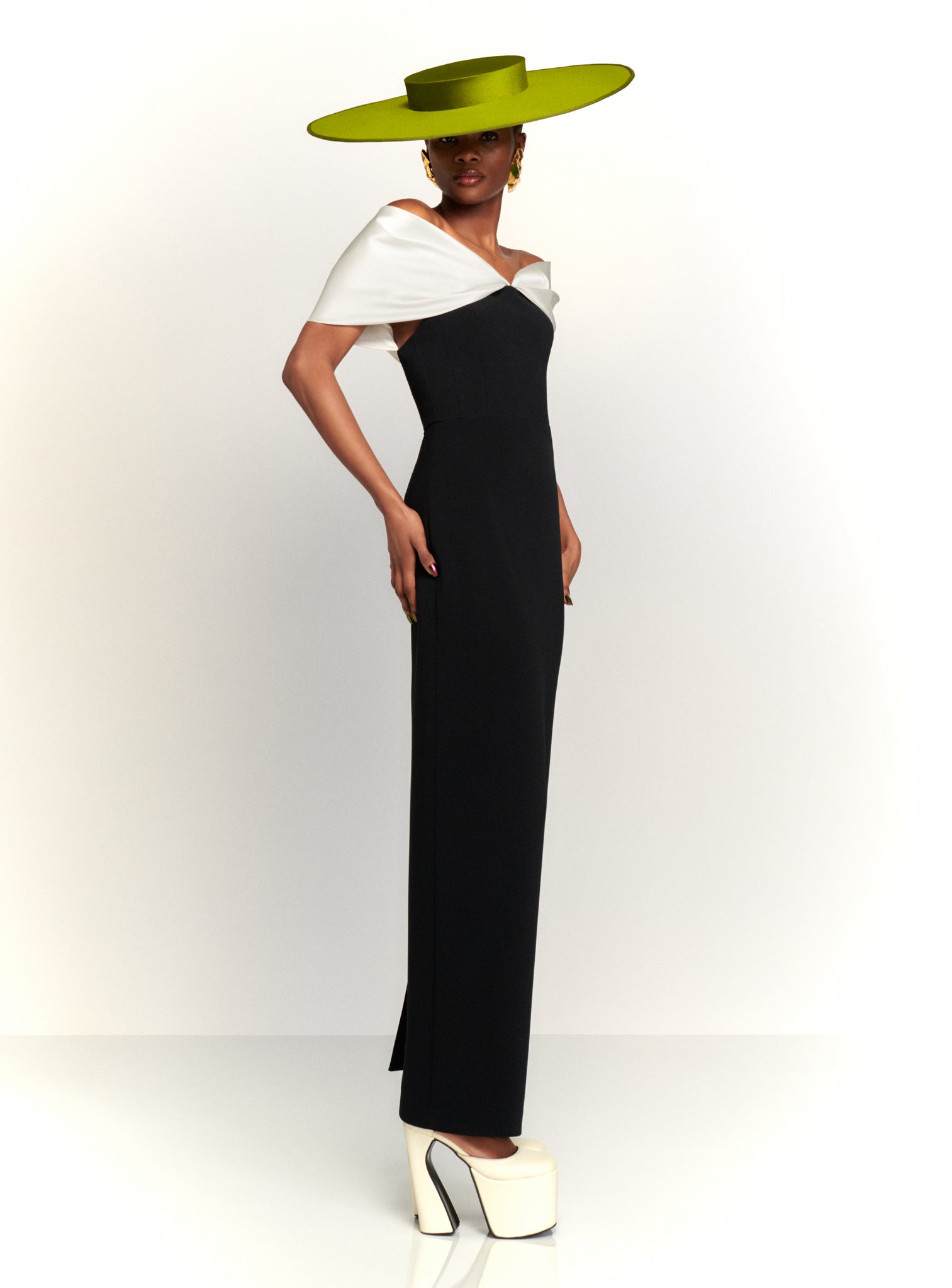 cream and black dress The Dakota Maxi Dress in Cream & Black