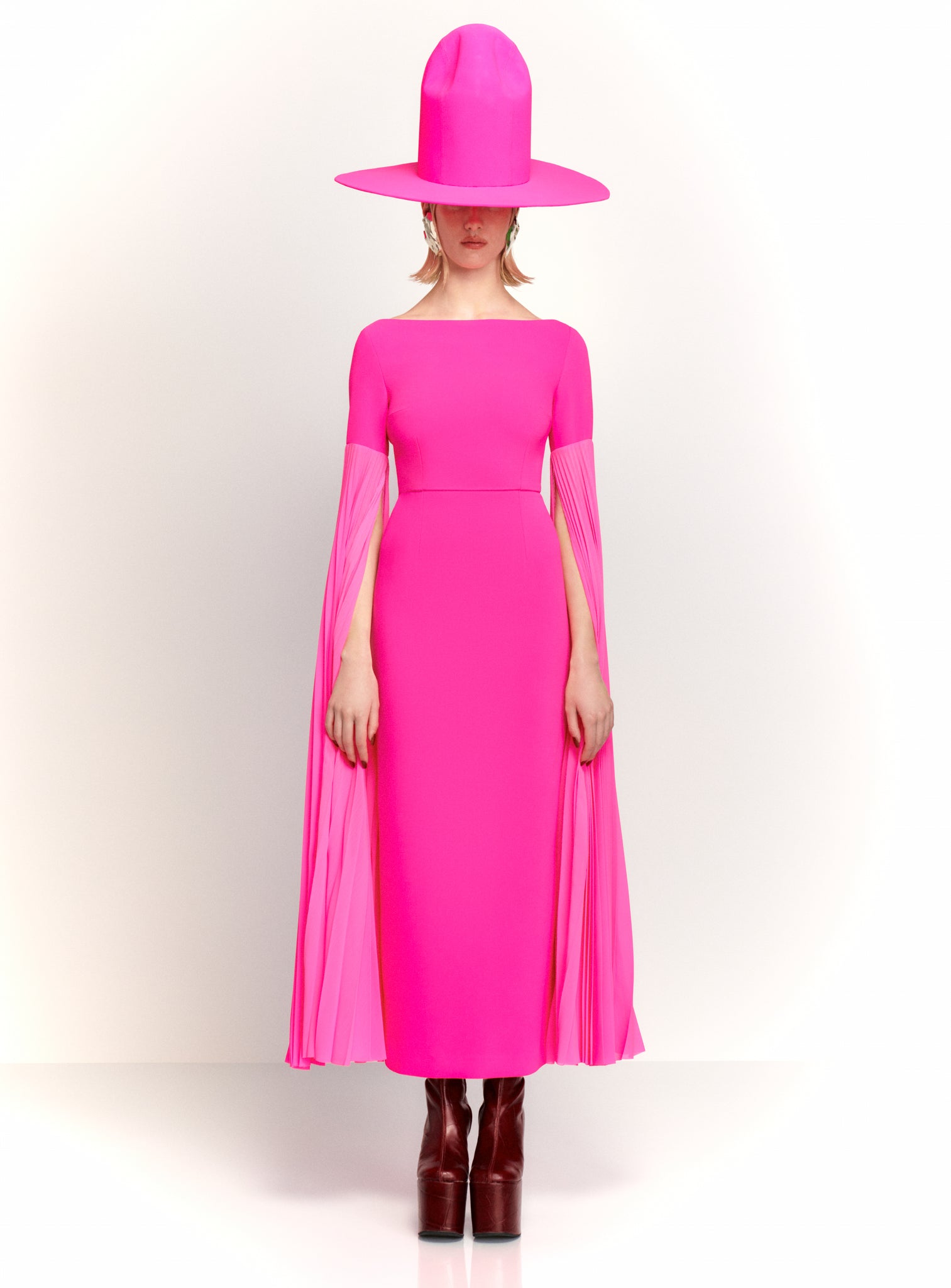 The Grace Maxi Dress in Hot Pink