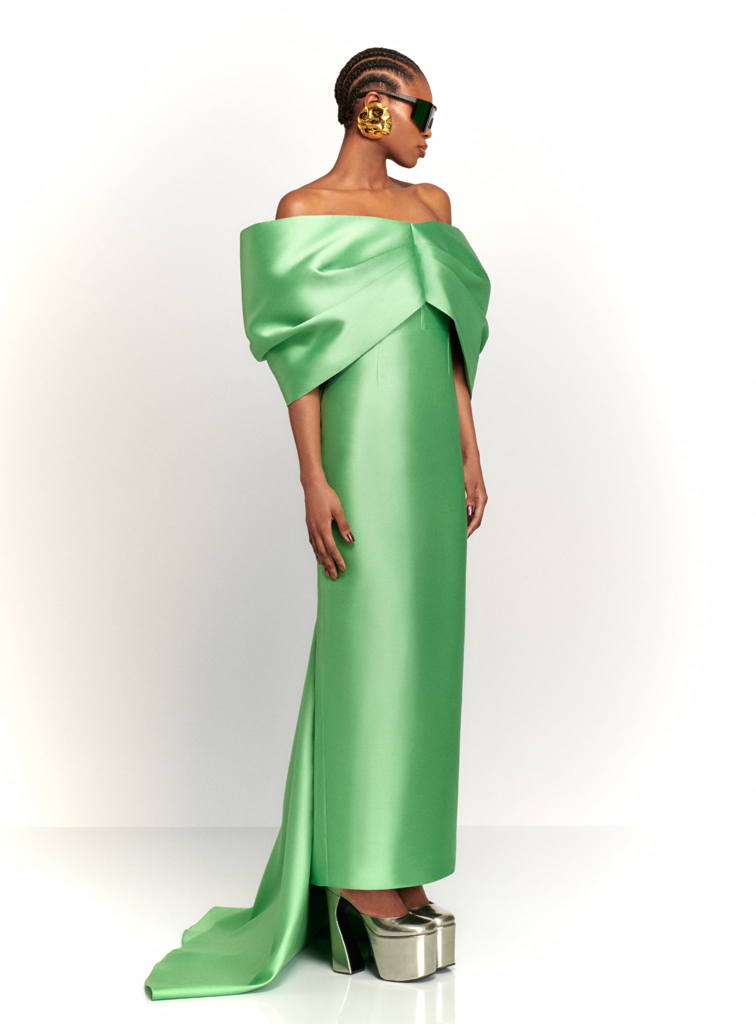 The Delphina Maxi Dress in Pistachio