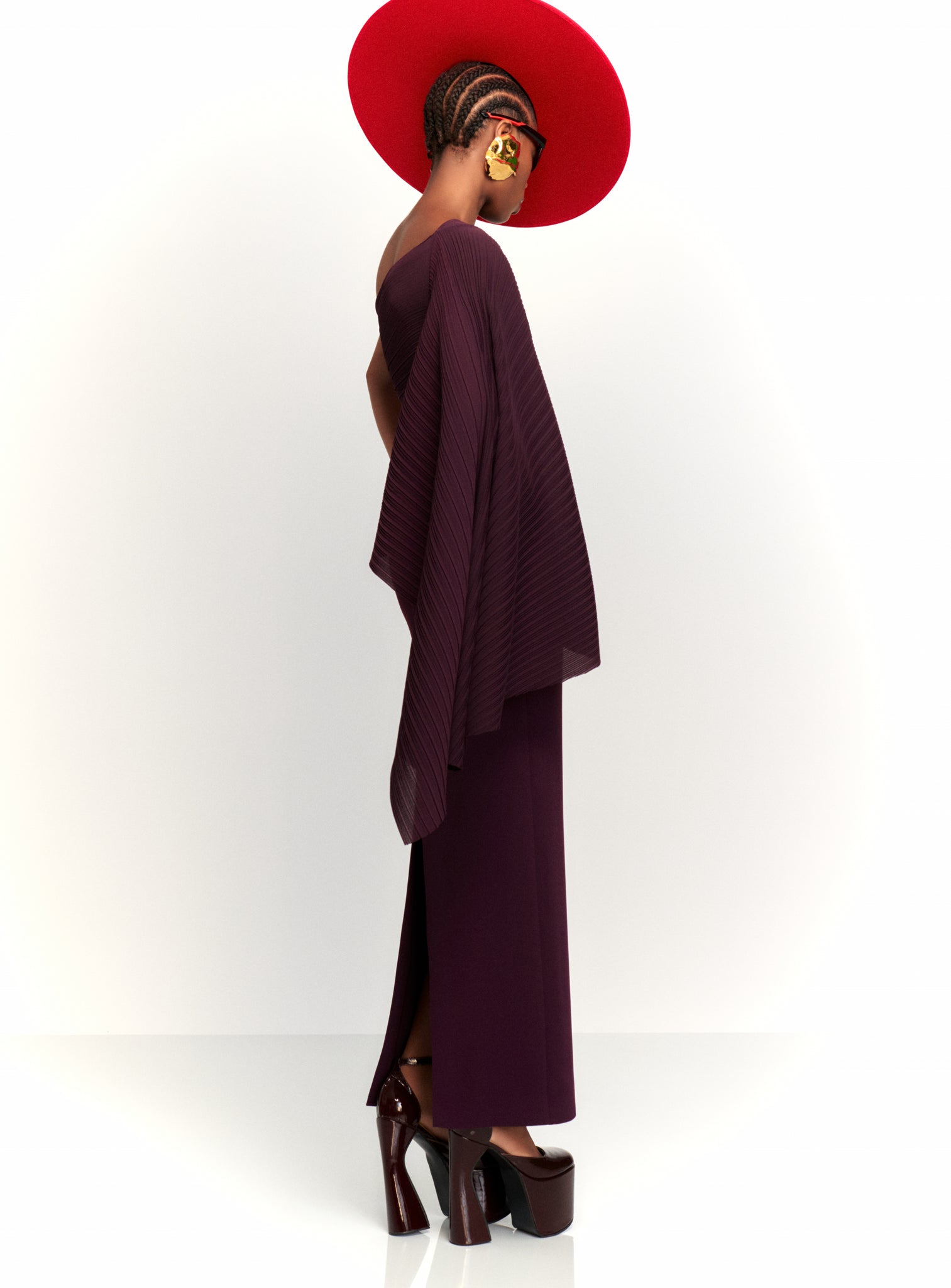 The Lillia Maxi Dress in Plum