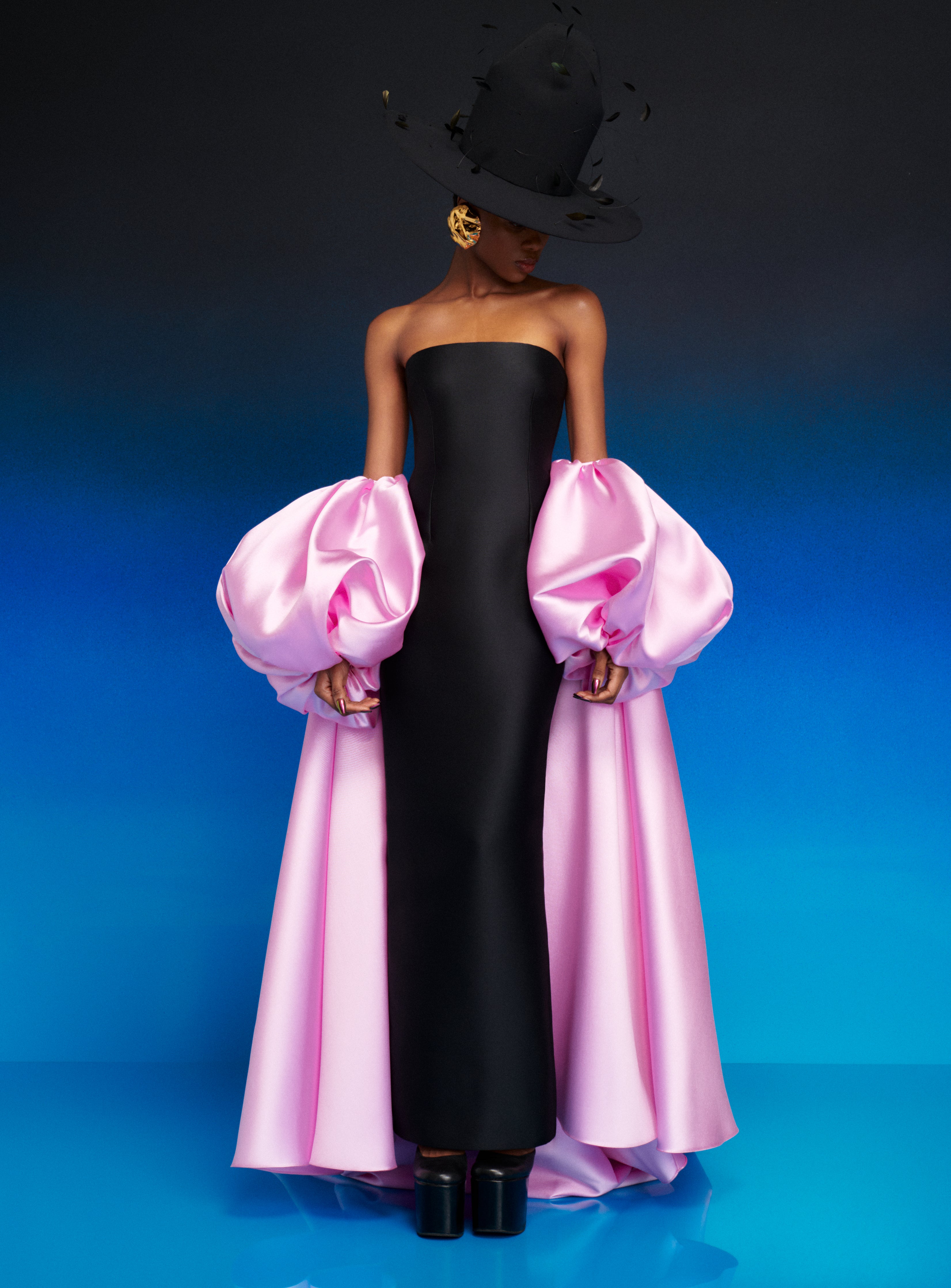 Solia Midi Dress in Blush Check main image 1