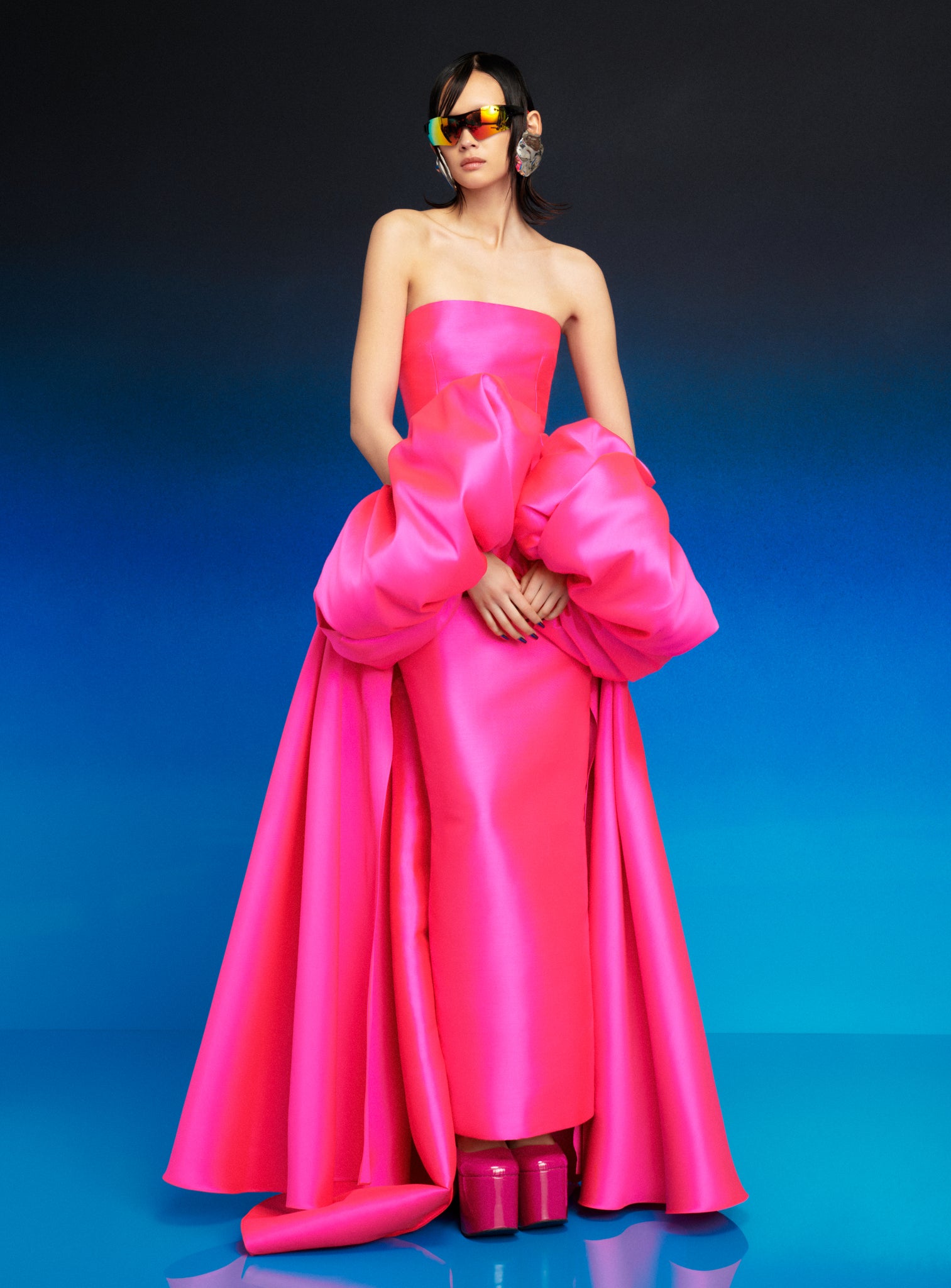 The Lea Maxi Dress in Hot Pink