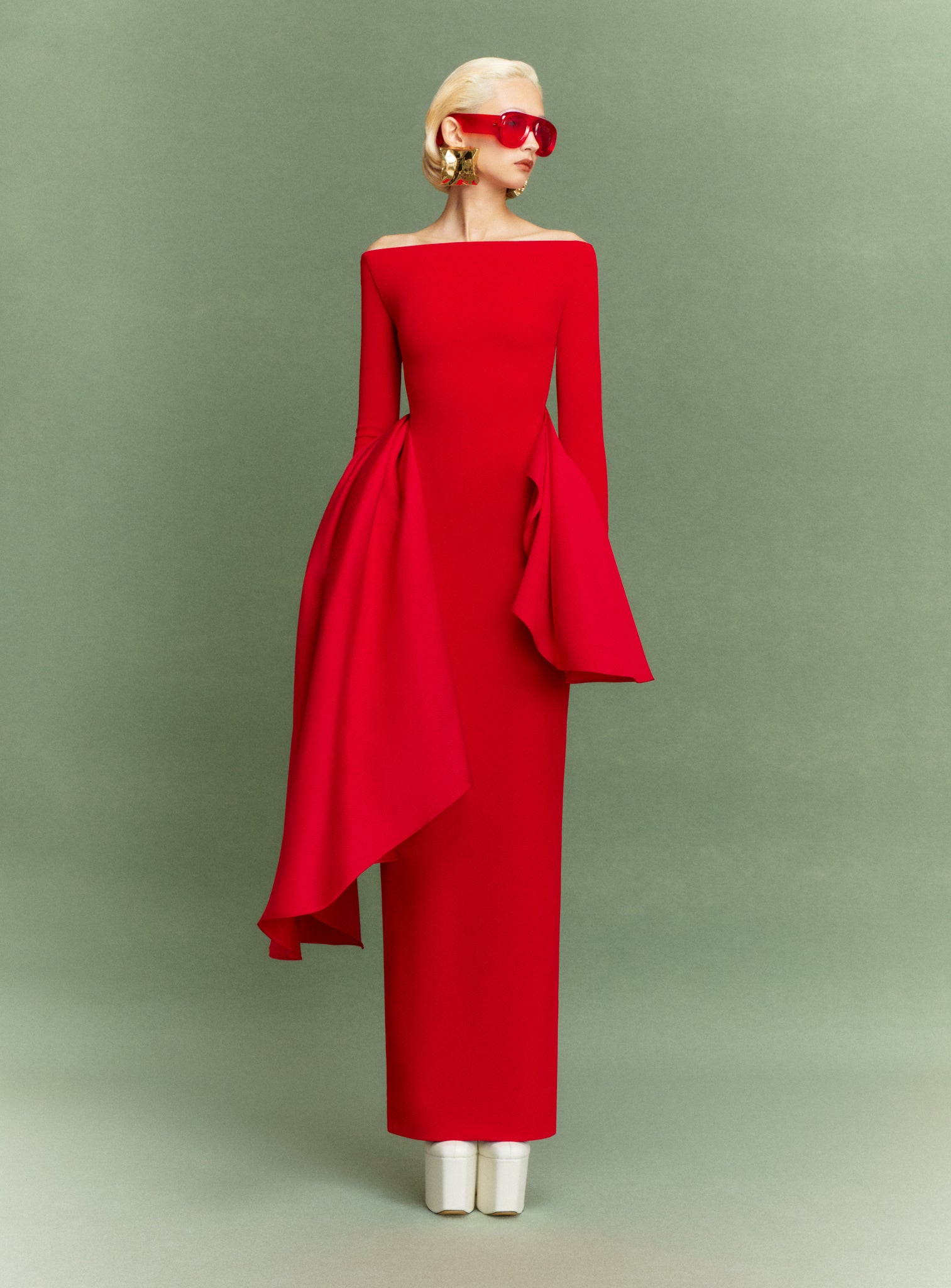 The Kiana Maxi Dress in Red