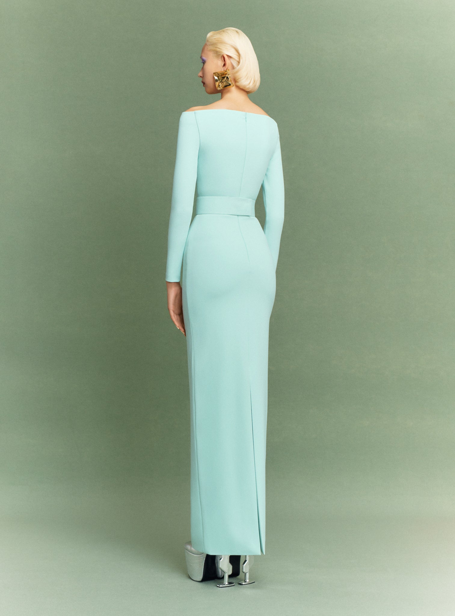 The Sabina Maxi Dress in Opal