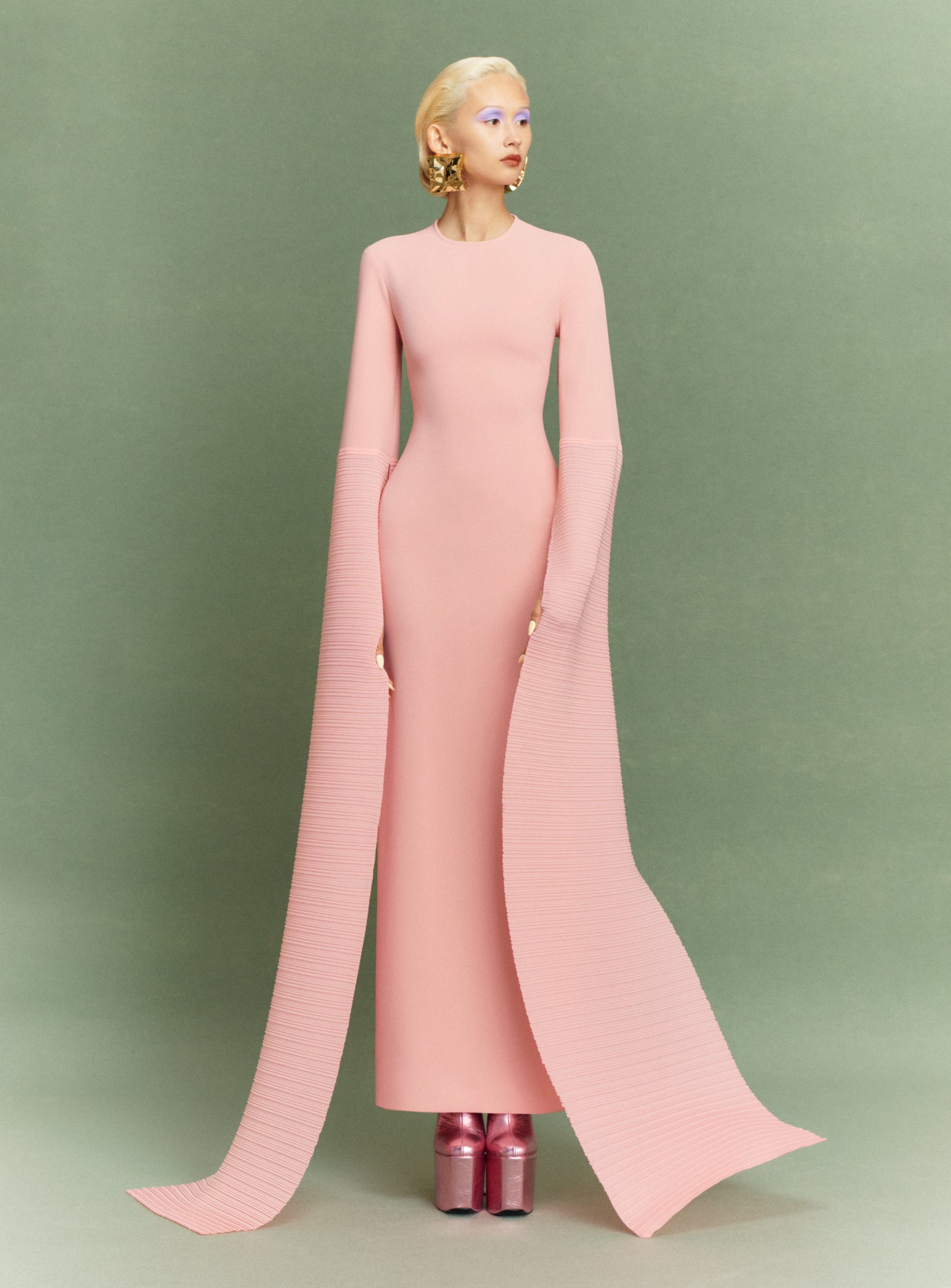 The Naomi Maxi Dress in Putty Pink