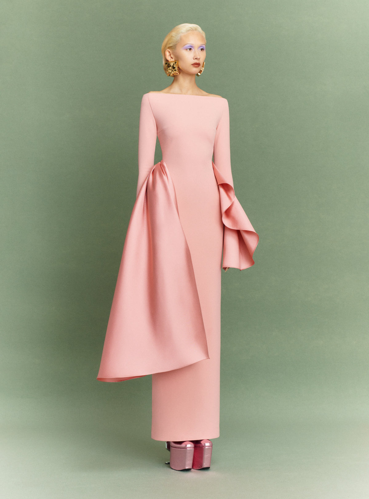 The Kiana Maxi Dress in Putty Pink
