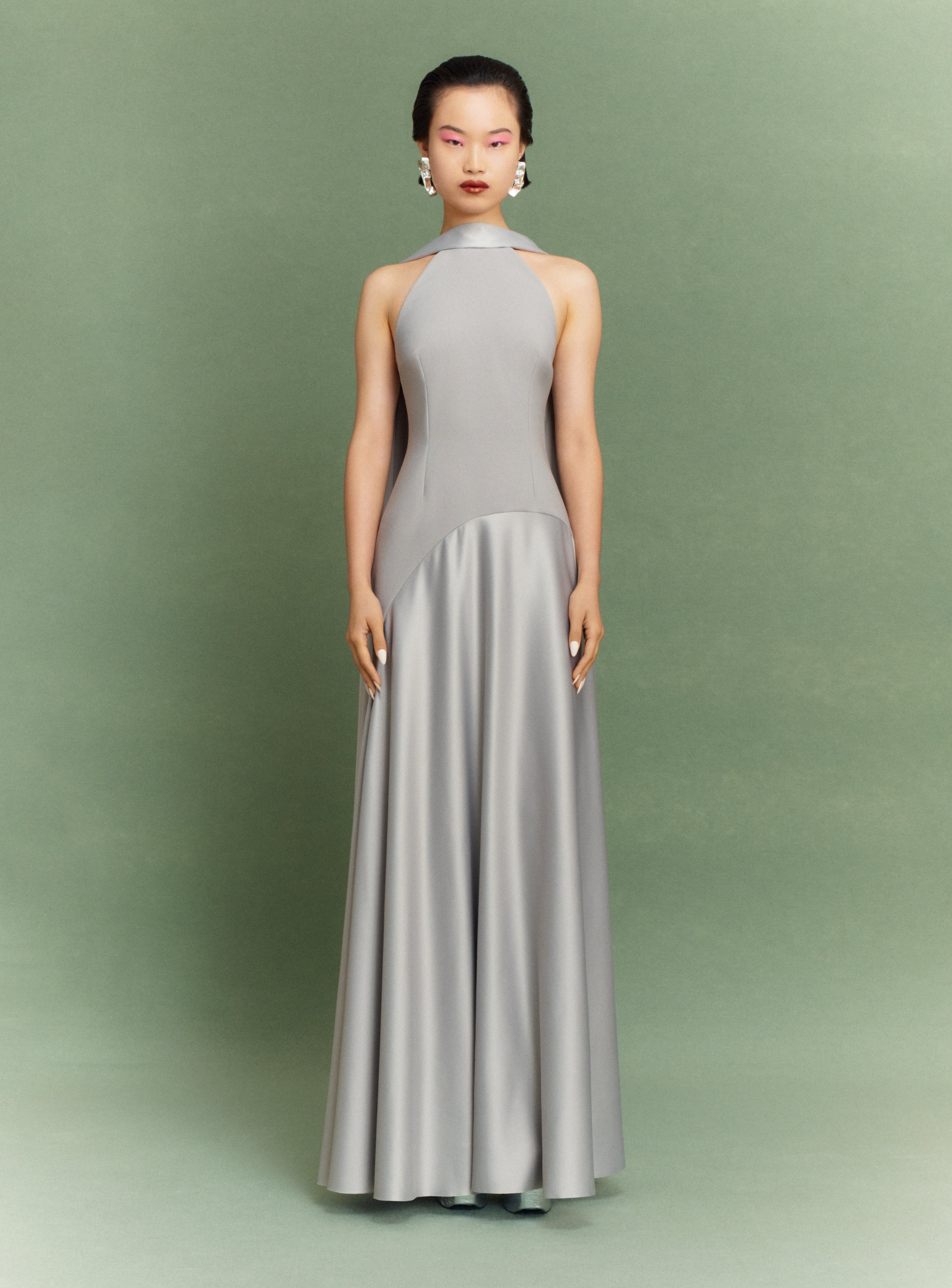 The Cece Maxi Dress in Pewter