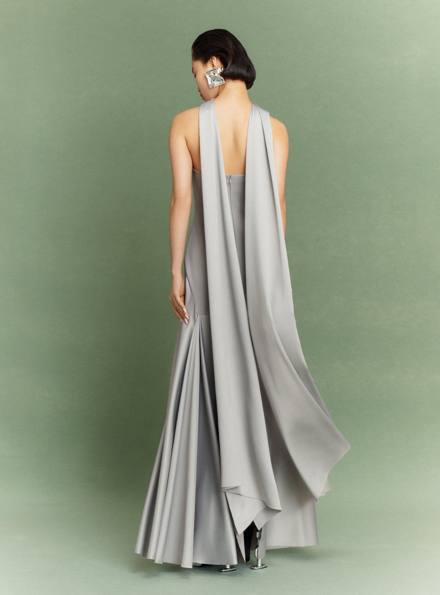 solace london dresses The Imani Maxi Dress in Ice Blue