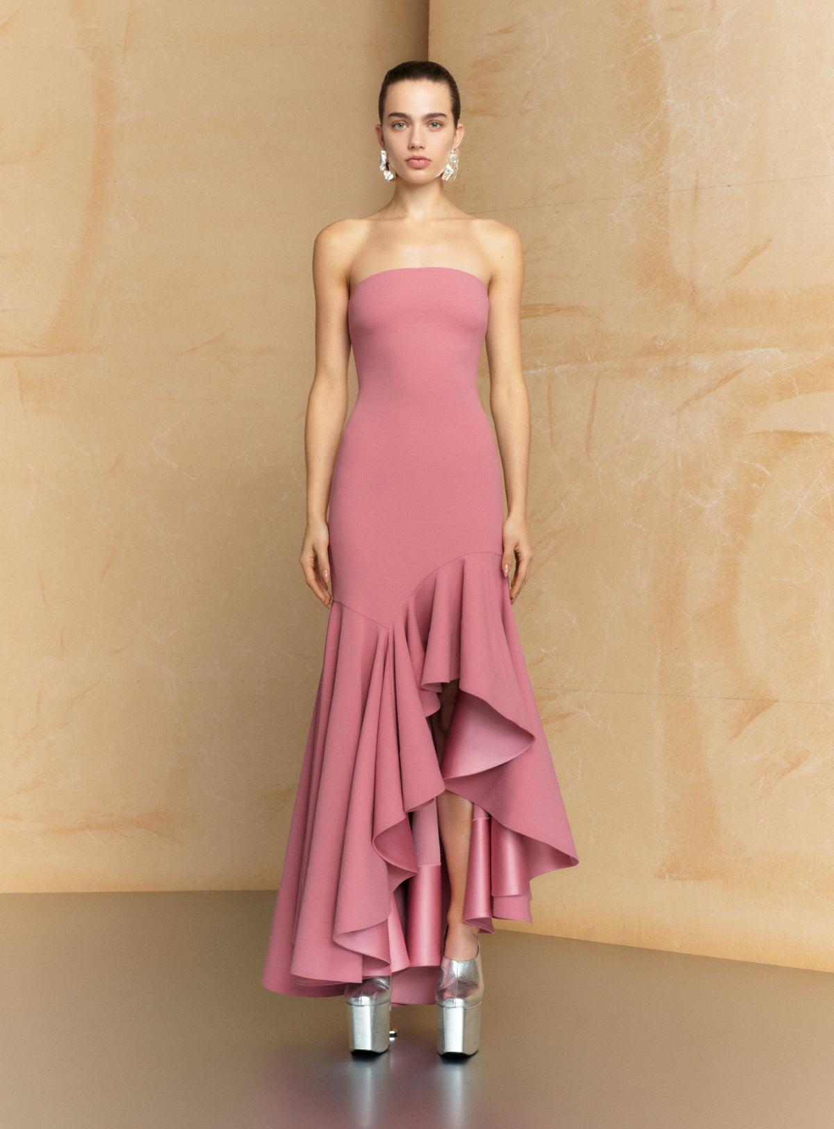The Hani Maxi Dress in Peony Pink