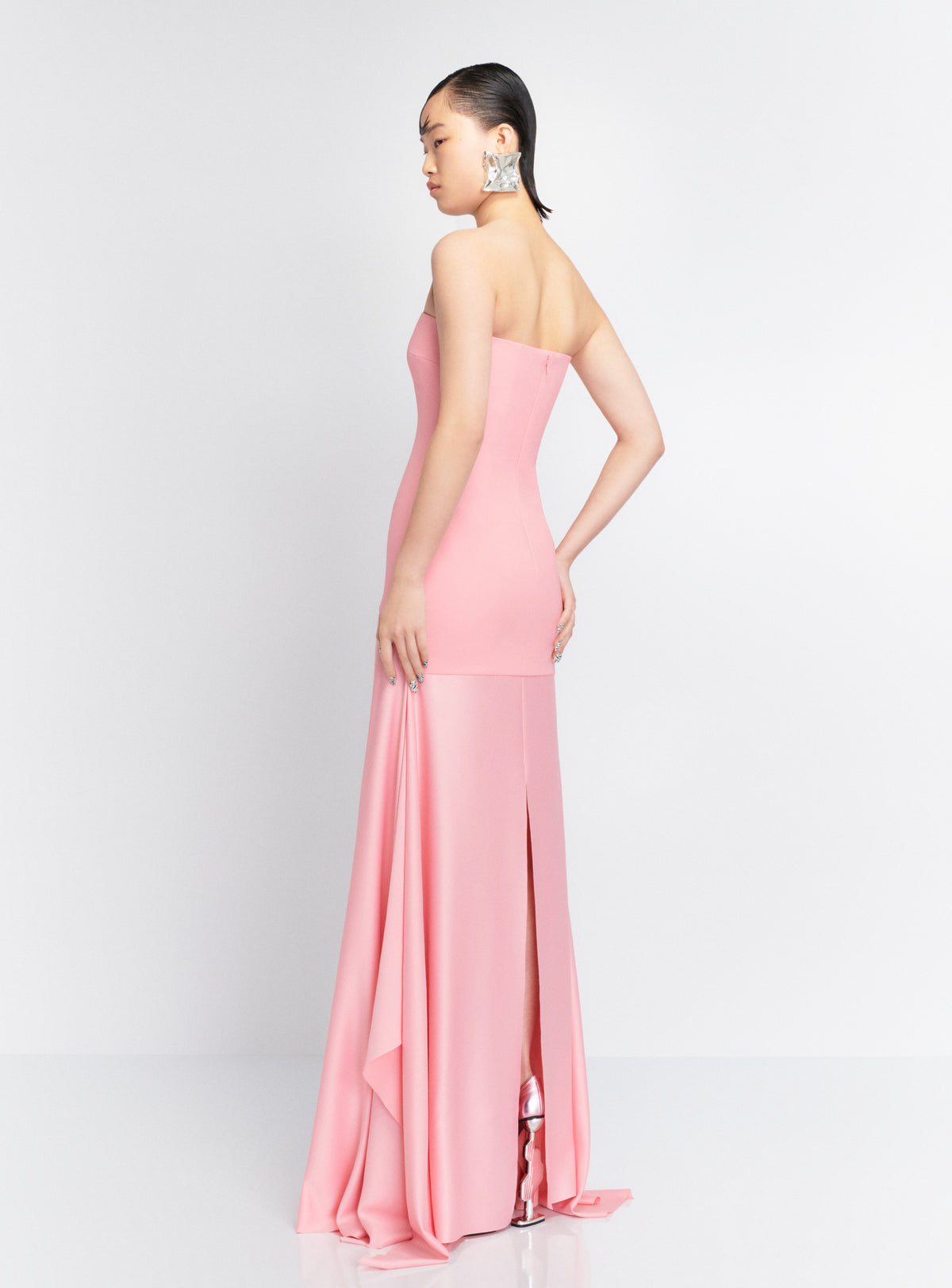 The Alessandra Maxi Dress in Powder Pink