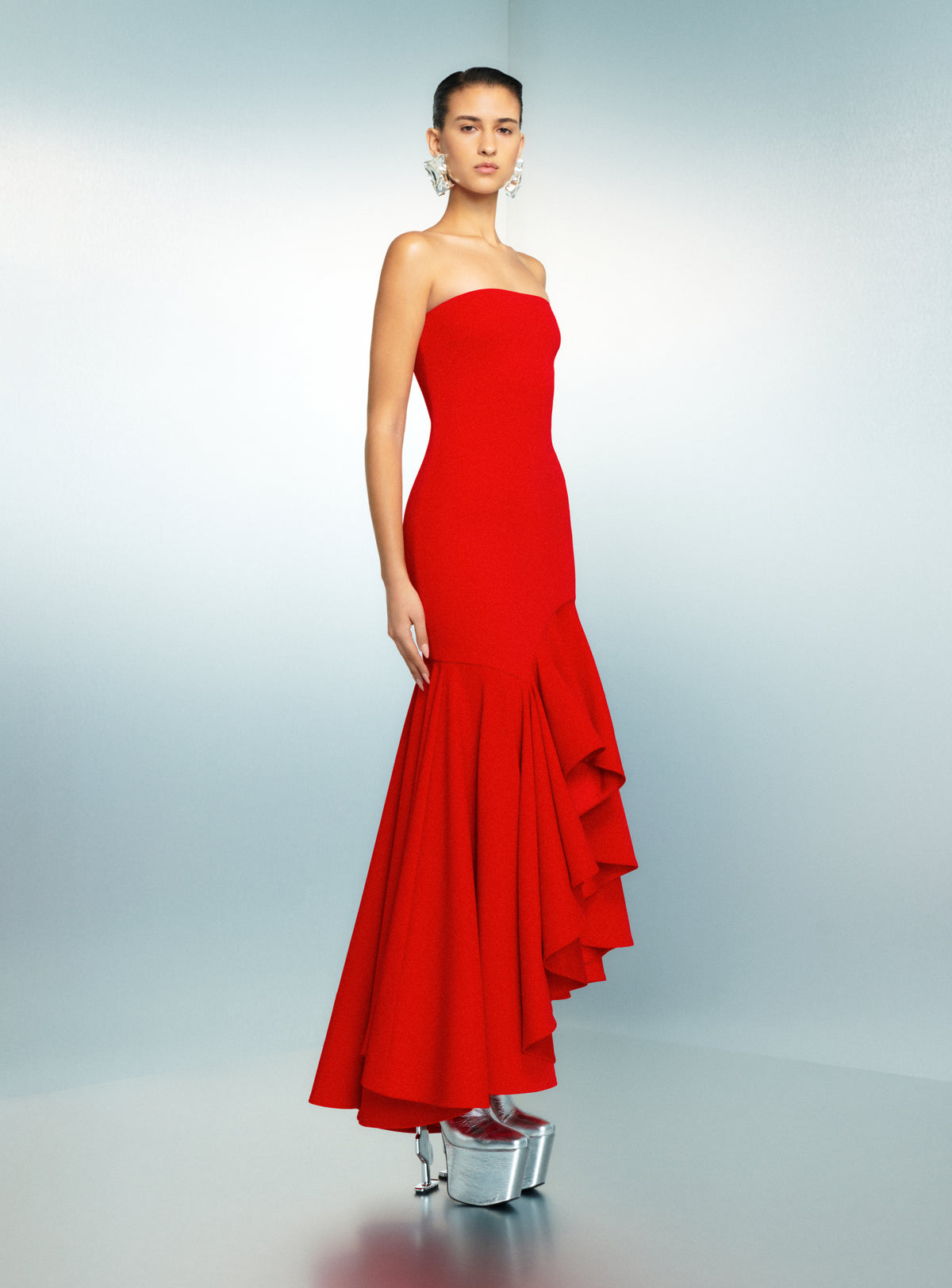 The Hani Maxi Dress in Red