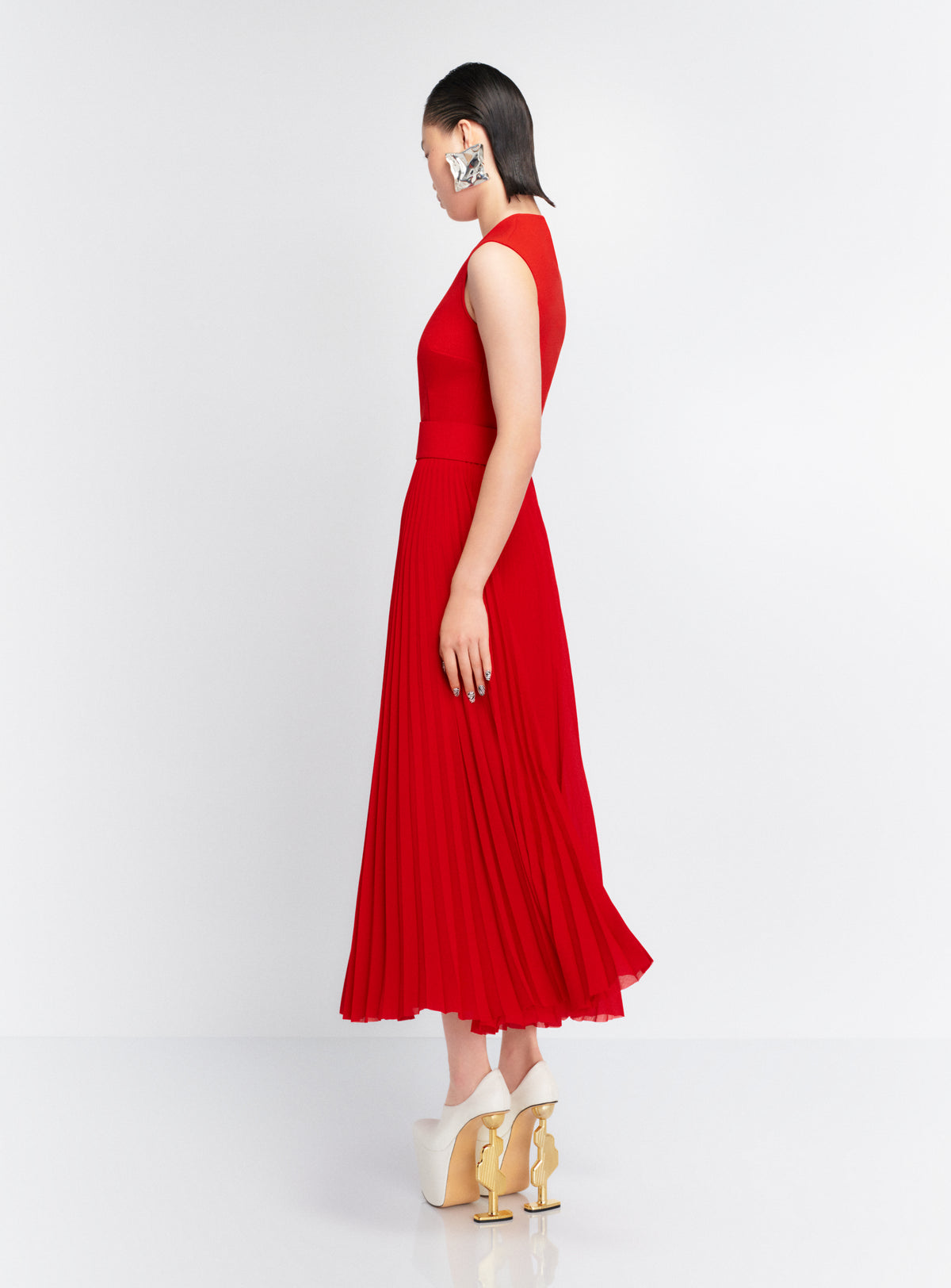 The Sophie Midi Dress in Red
