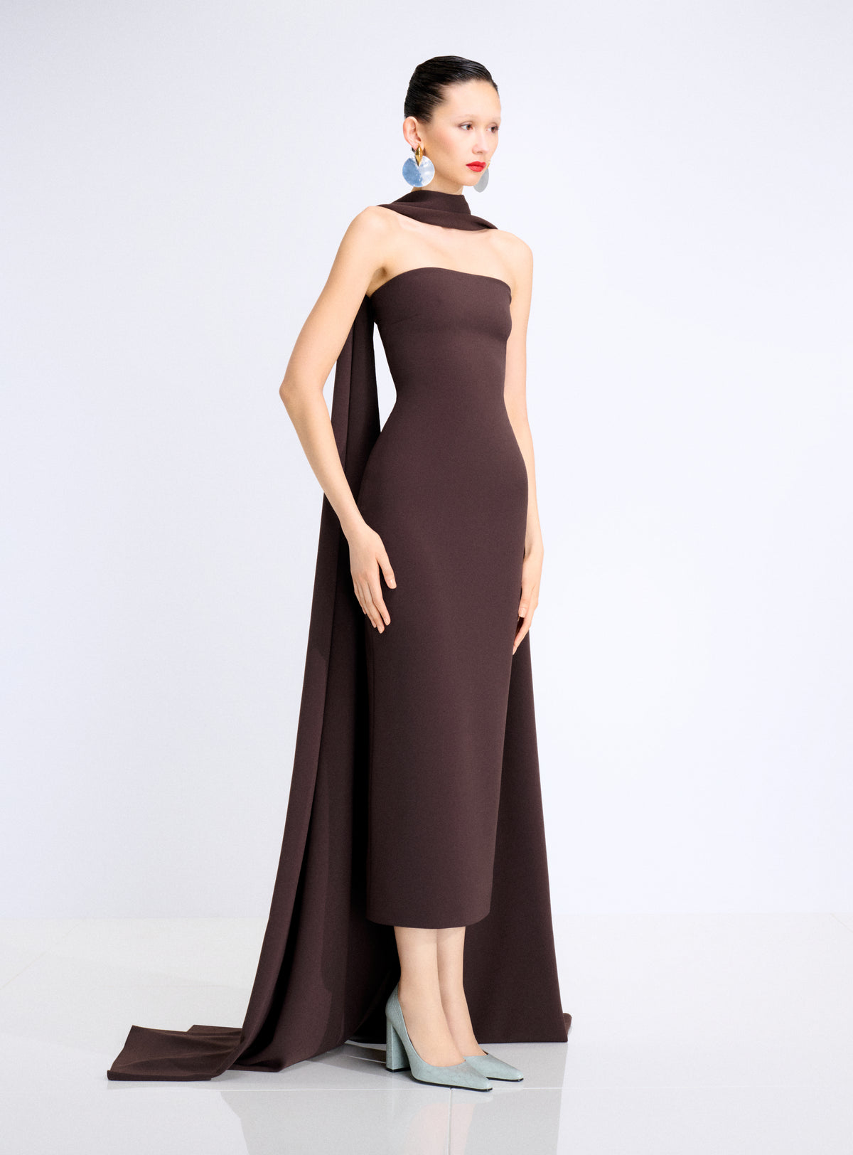 The Martine Midaxi Dress in Chesnut