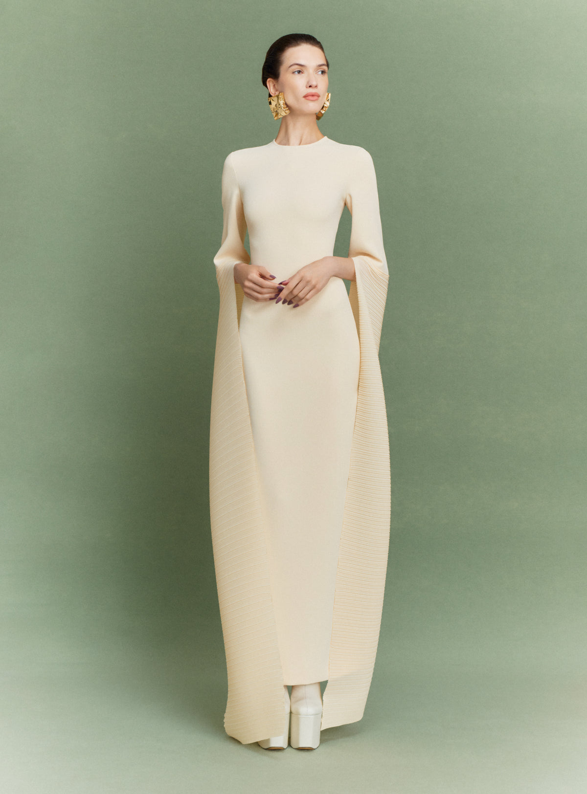 The Naomi Maxi Dress in Alabaster