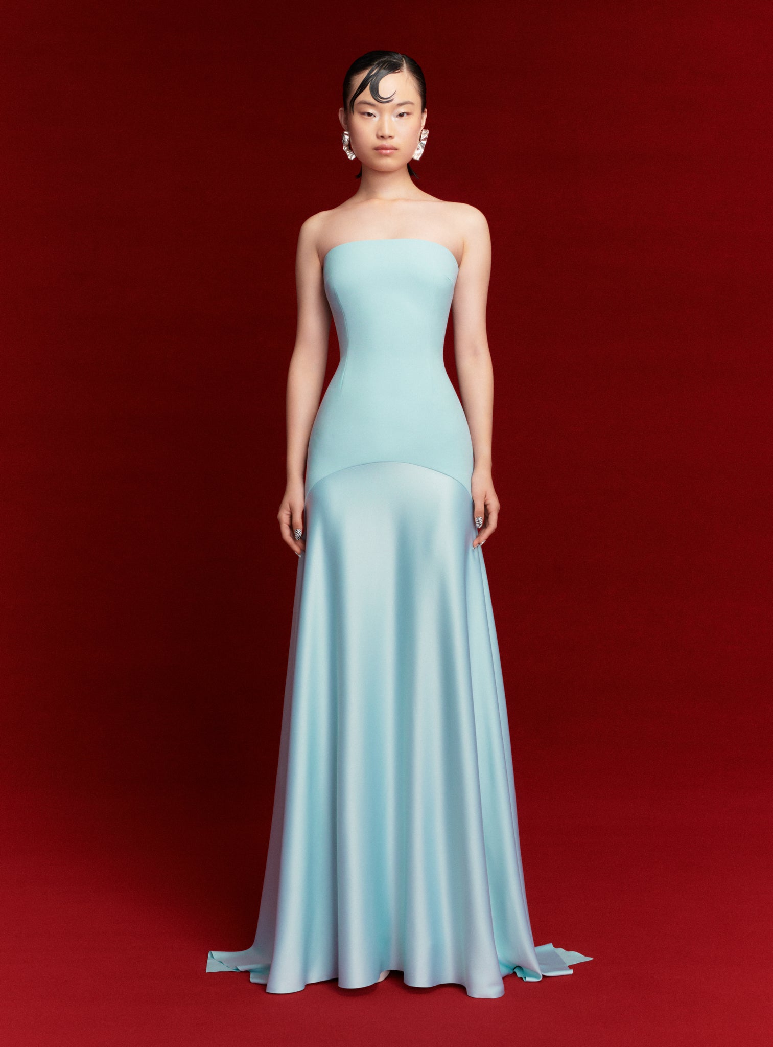 The Alessandra Maxi Dress in Arctic Blue