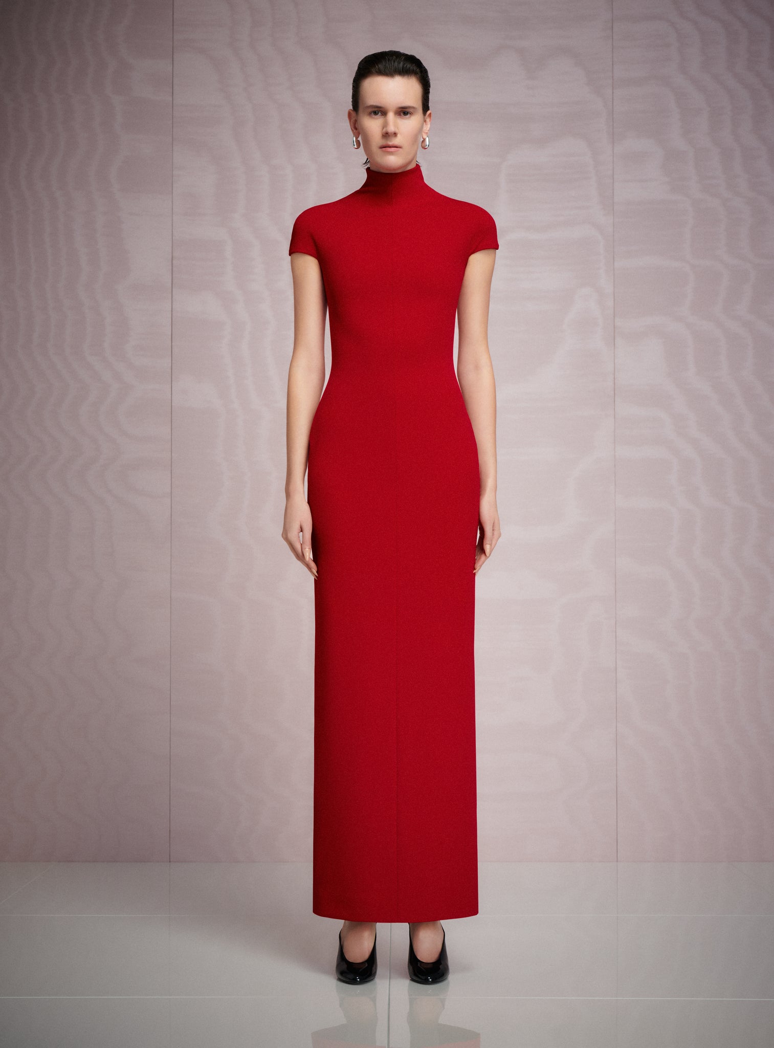 The Lang Maxi Dress in Crimson Red