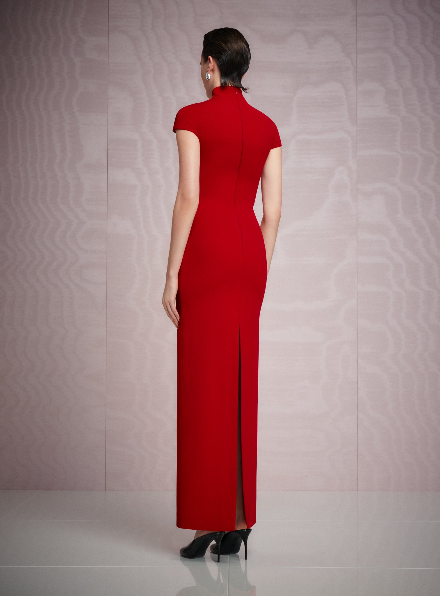 The Lang Maxi Dress in Crimson Red