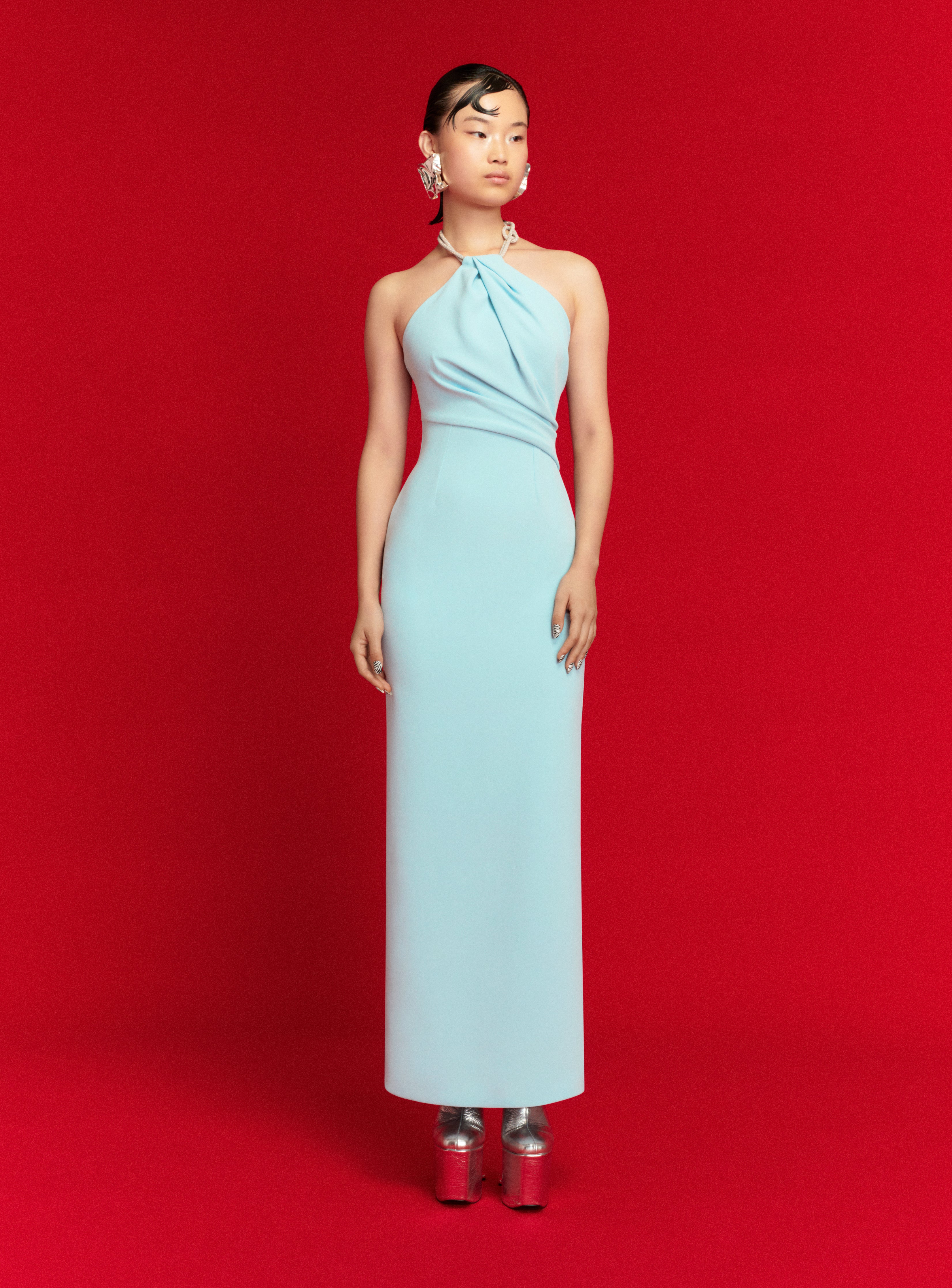 The Riva Maxi Dress in Arctic Blue
