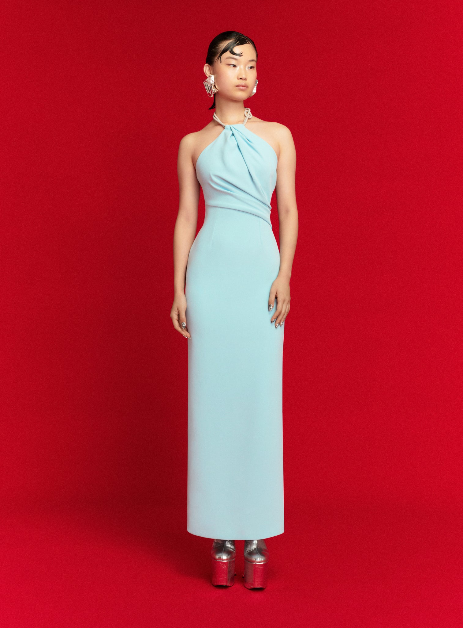 The Riva Maxi Dress in Arctic Blue
