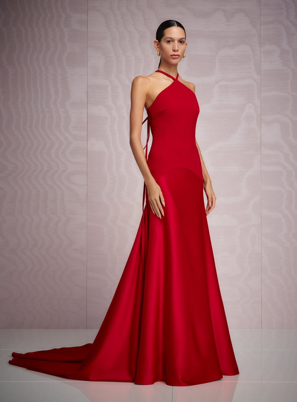 The Florie Maxi Dress in Crimson Red