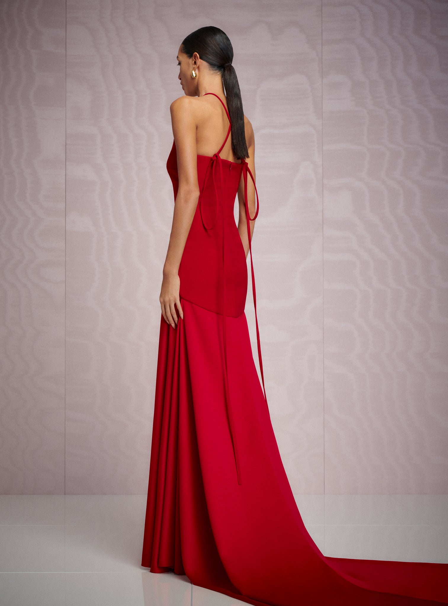 The Florie Maxi Dress in Crimson Red
