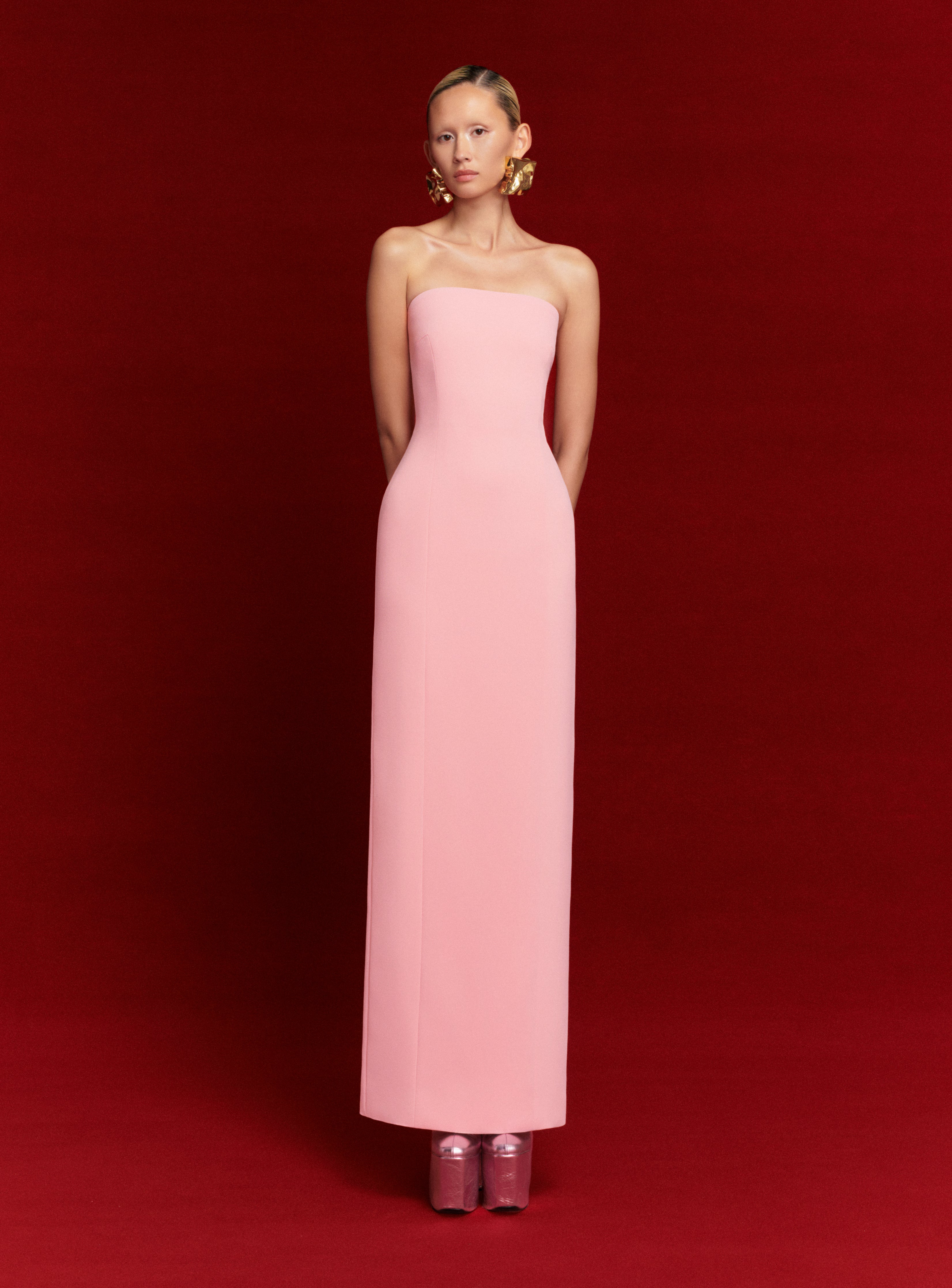 The Anderson Maxi Dress in Powder Pink