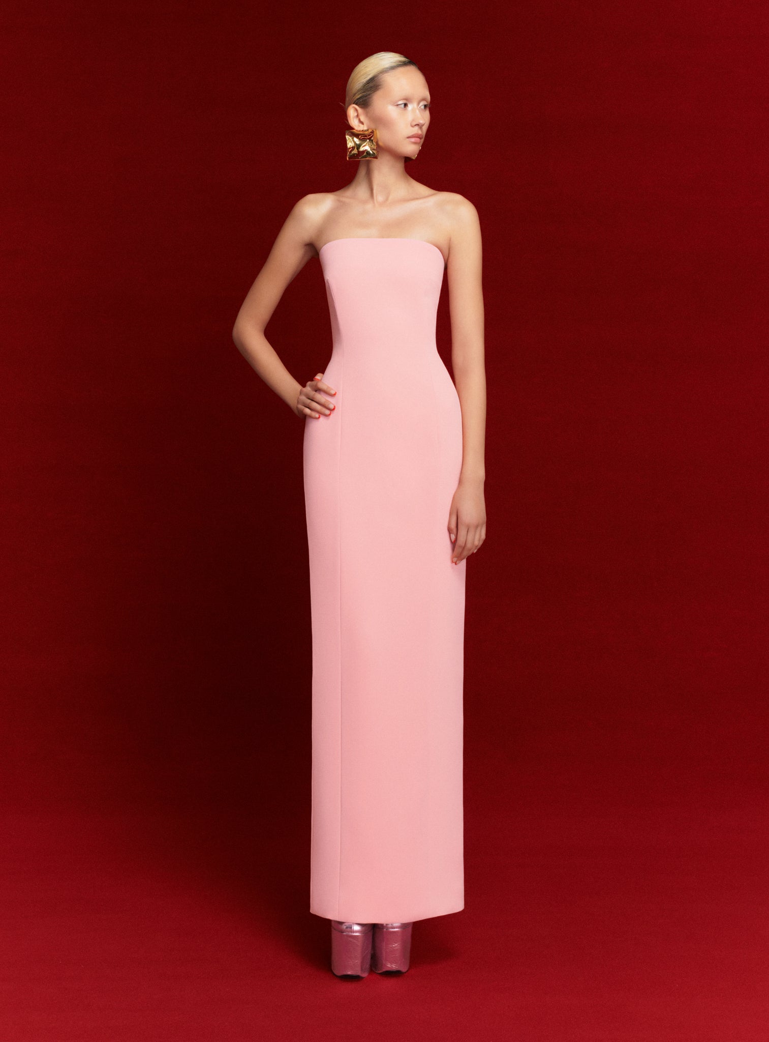 The Anderson Maxi Dress in Powder Pink