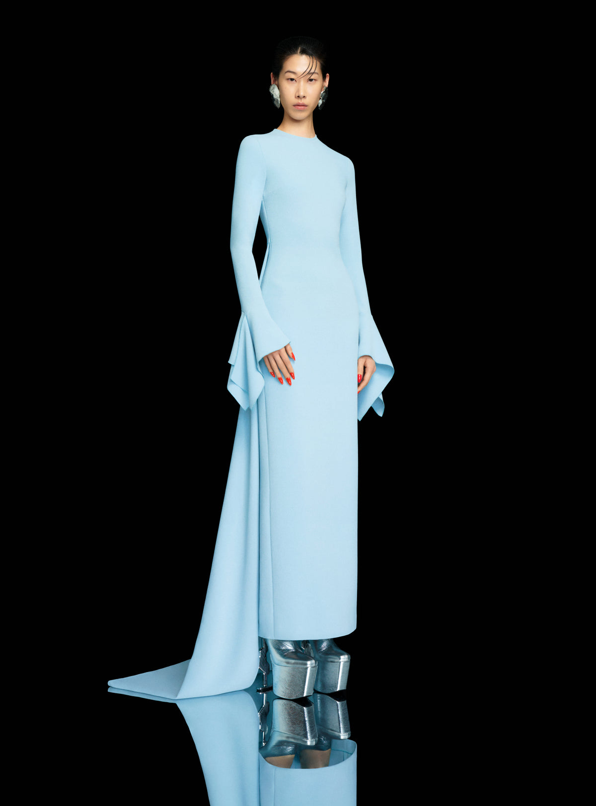 The Blake Maxi Dress in Arctic Blue