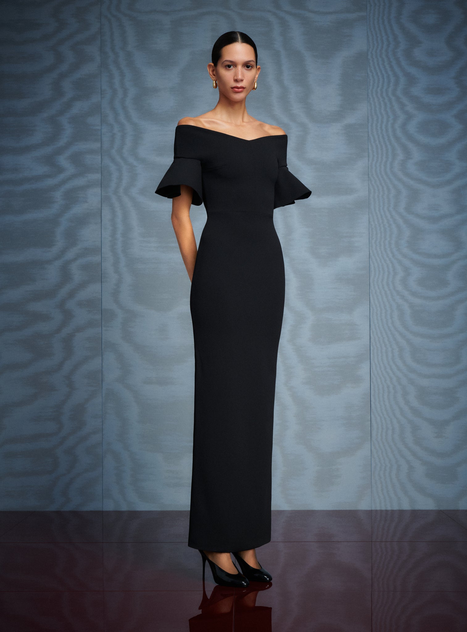 adele long black dress Adele